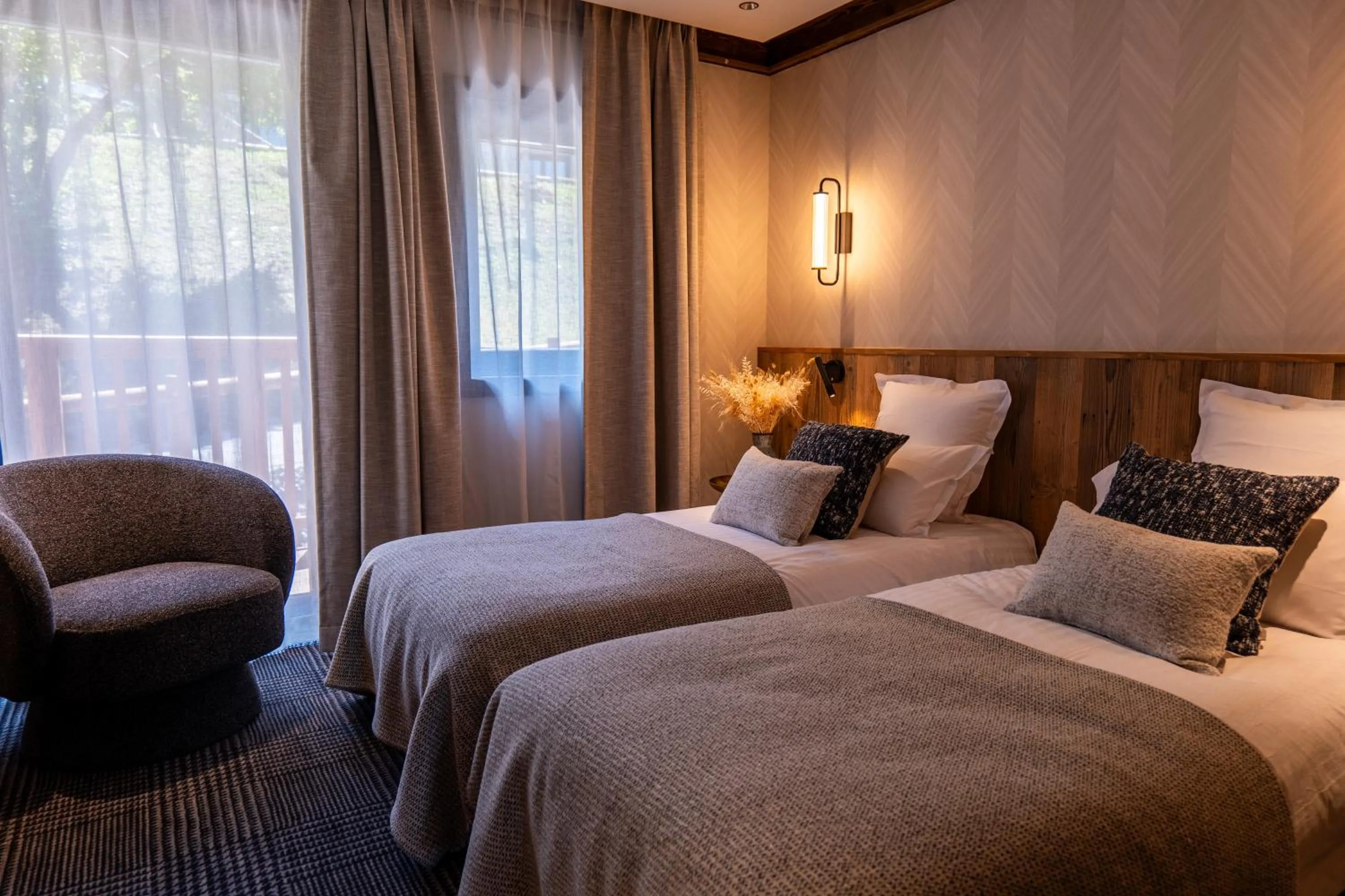 Bed in Hôtel L'Arboisie