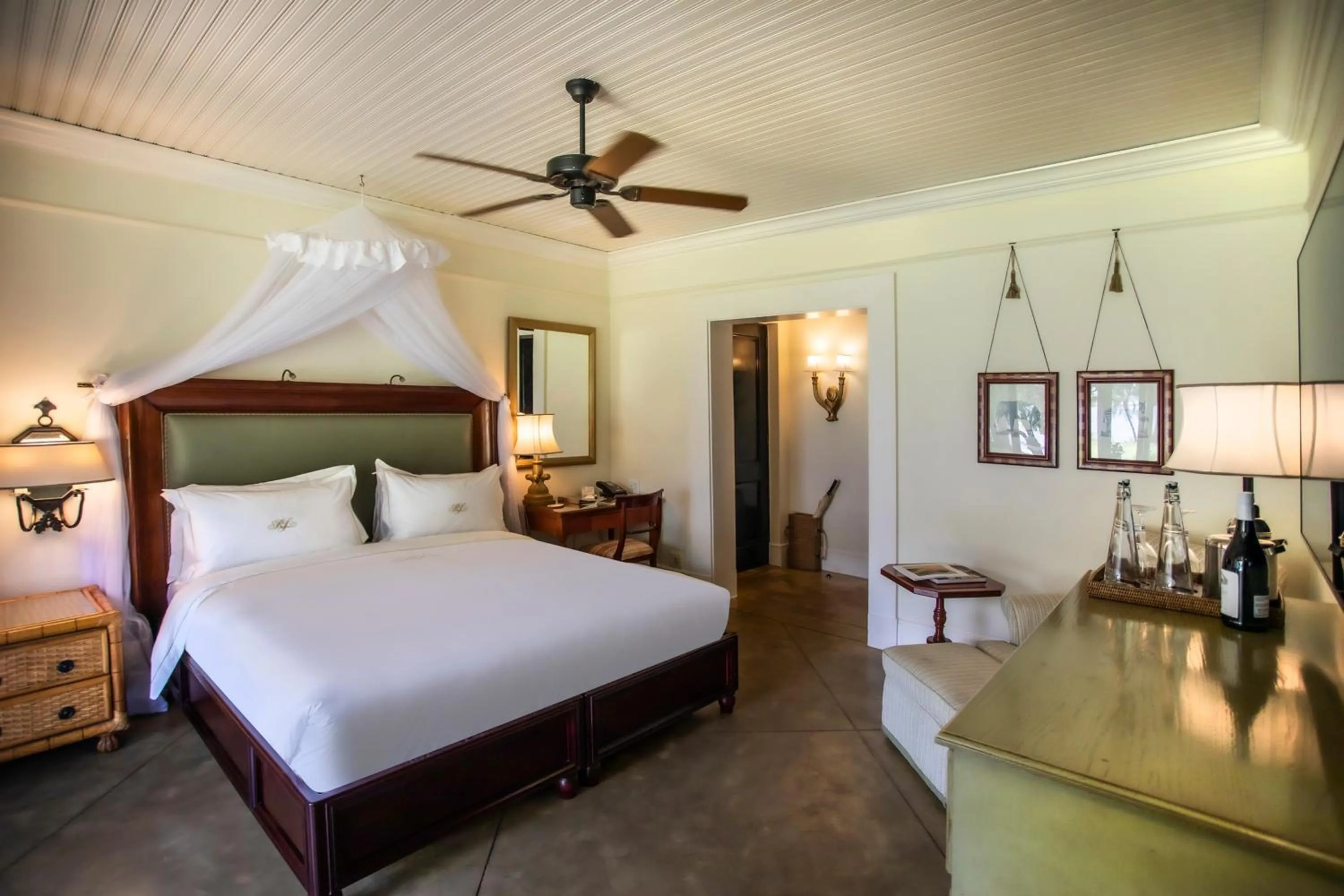 Bed in Royal Livingstone Hotel by Anantara
