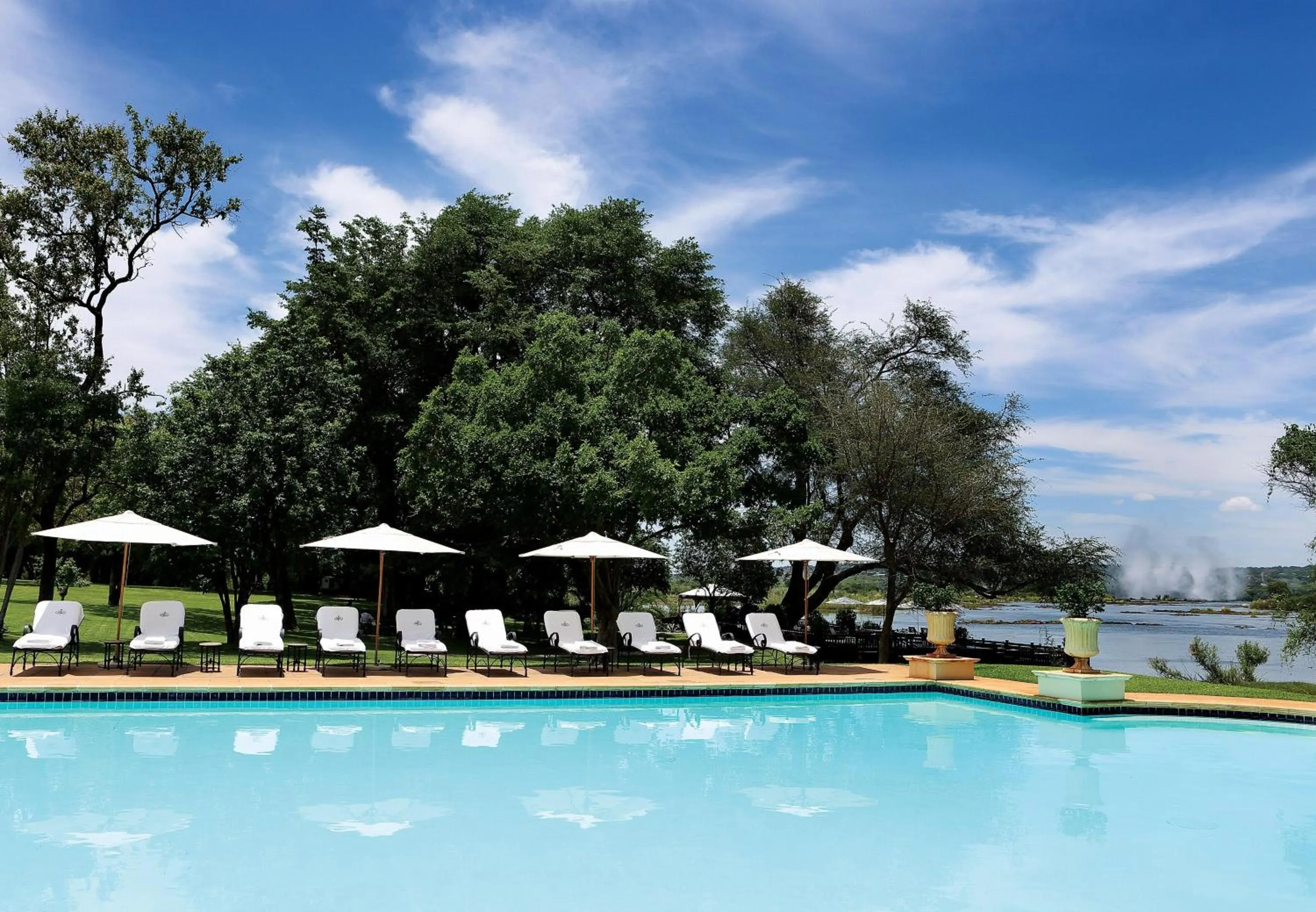 Swimming pool in Royal Livingstone Hotel by Anantara