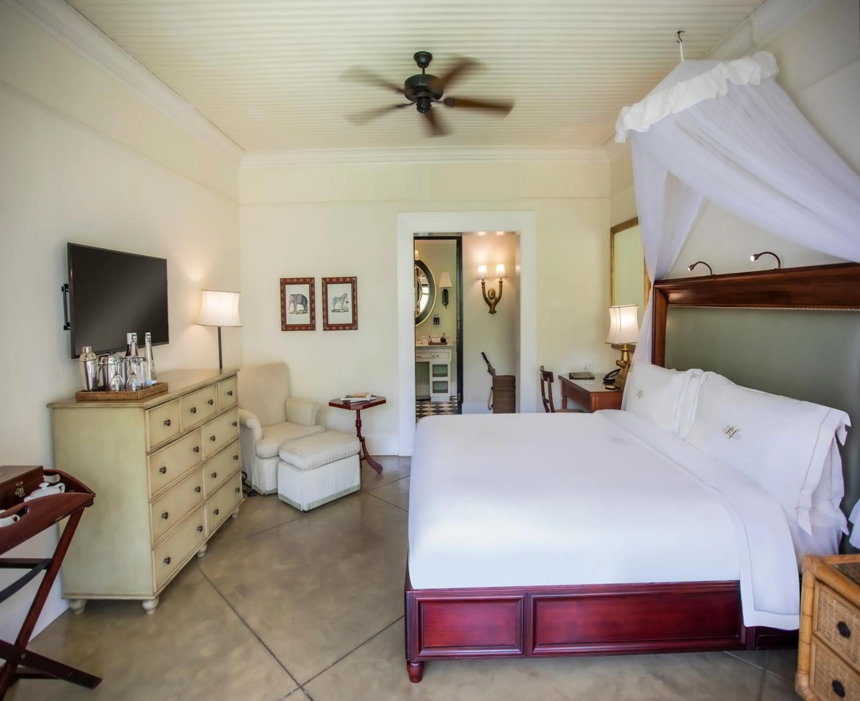 Bed in Royal Livingstone Hotel by Anantara