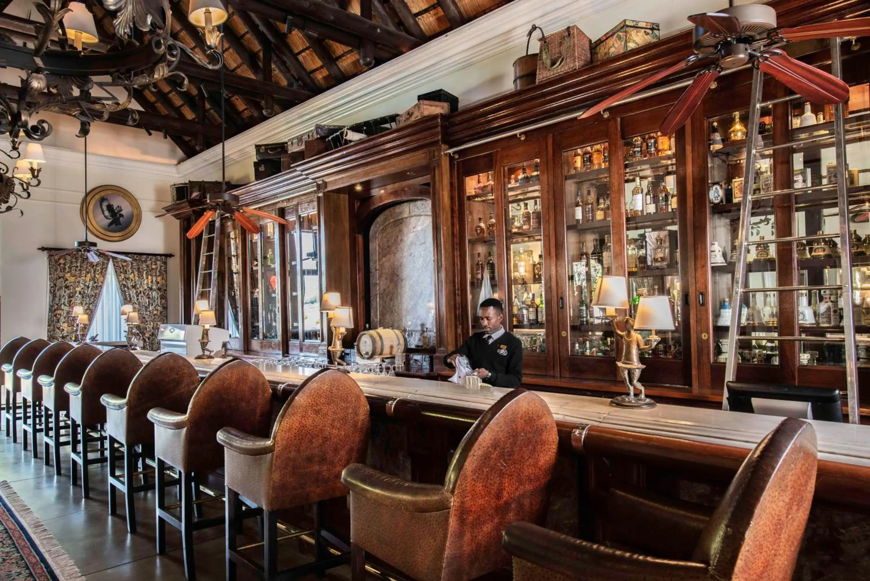 Lounge or bar in Royal Livingstone Hotel by Anantara Lounge or bar in Royal Livingstone Hotel by Anantara