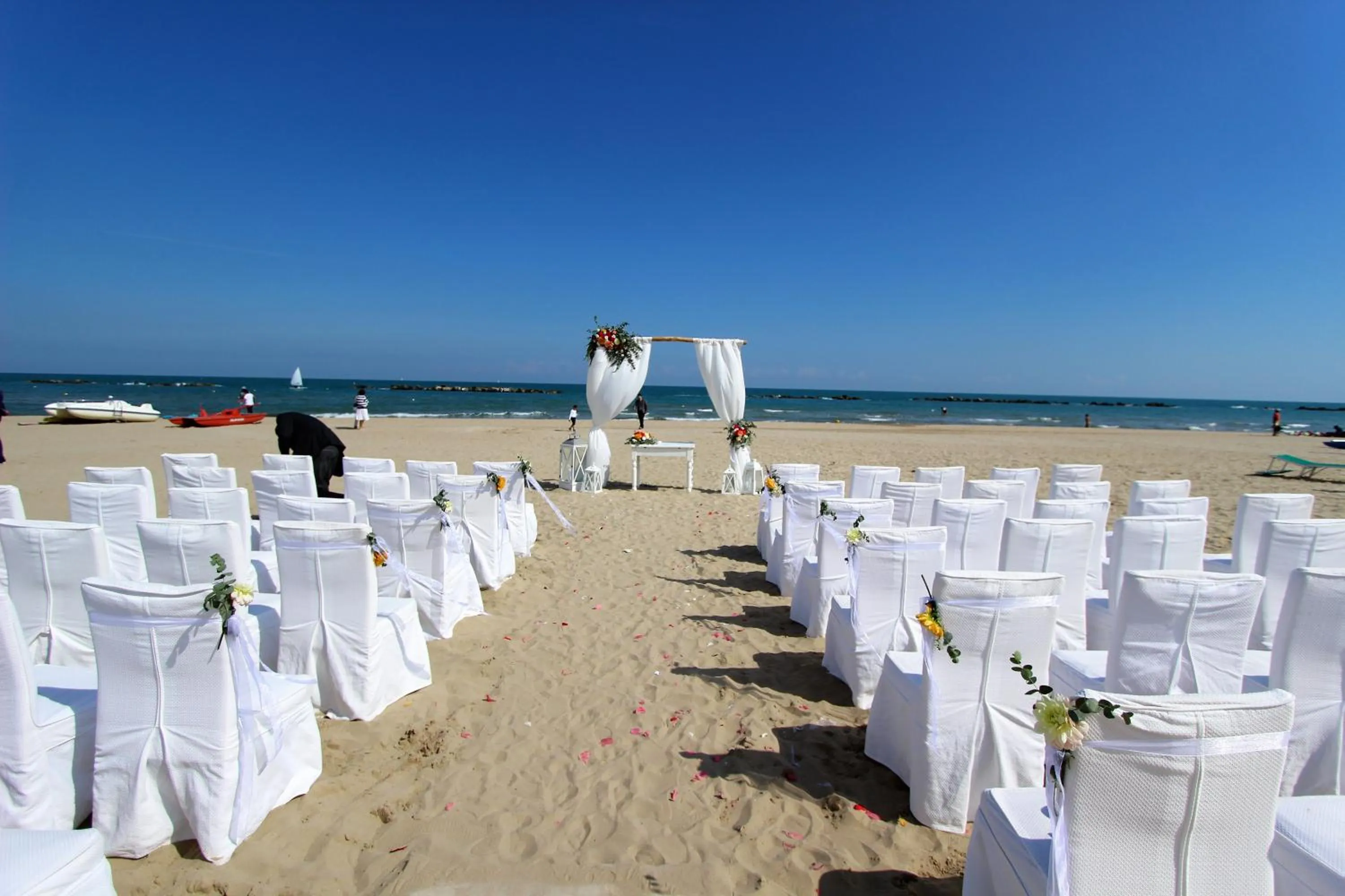 Beach in Grand Hotel Excelsior