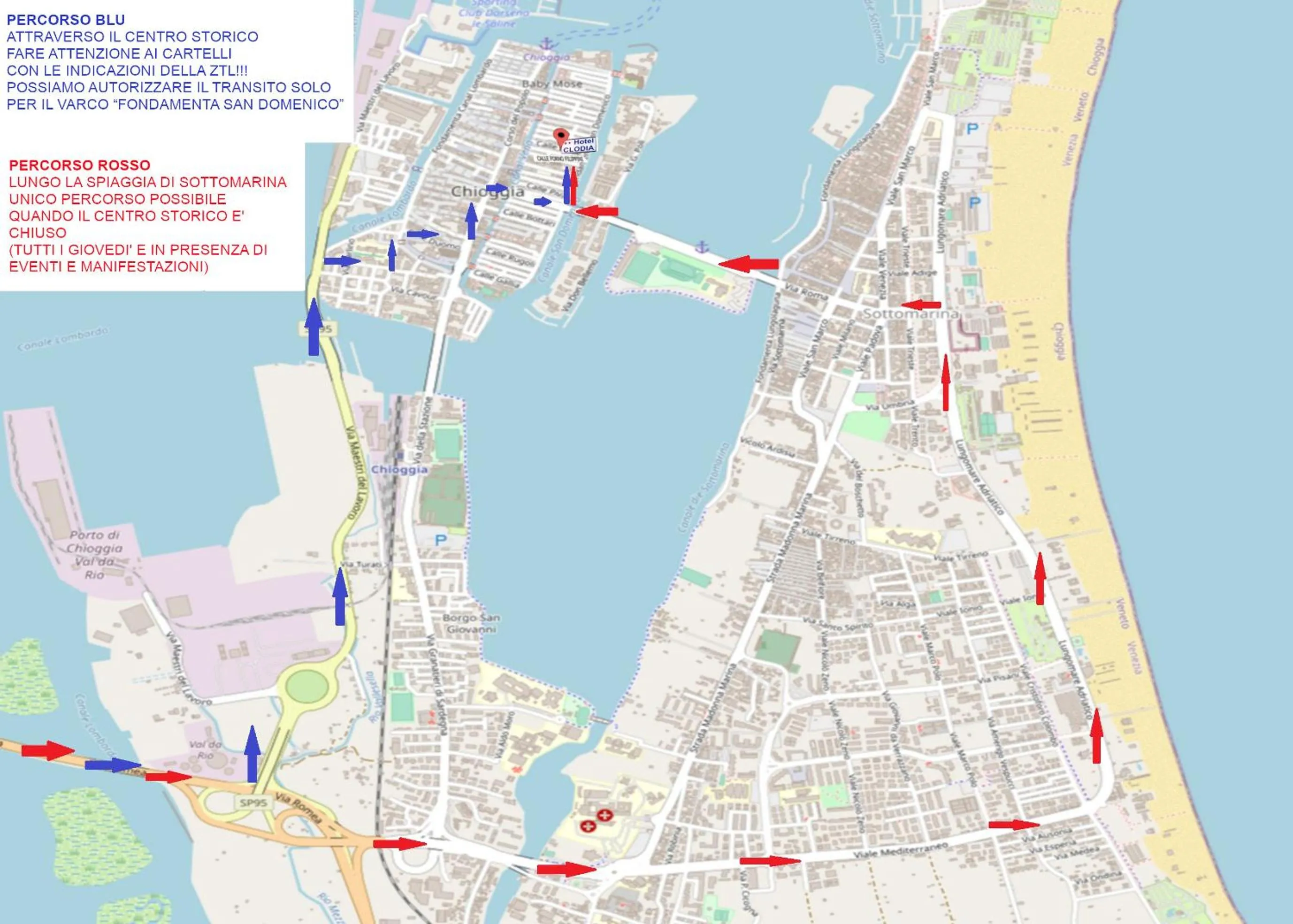 Street view in Hotel Clodia