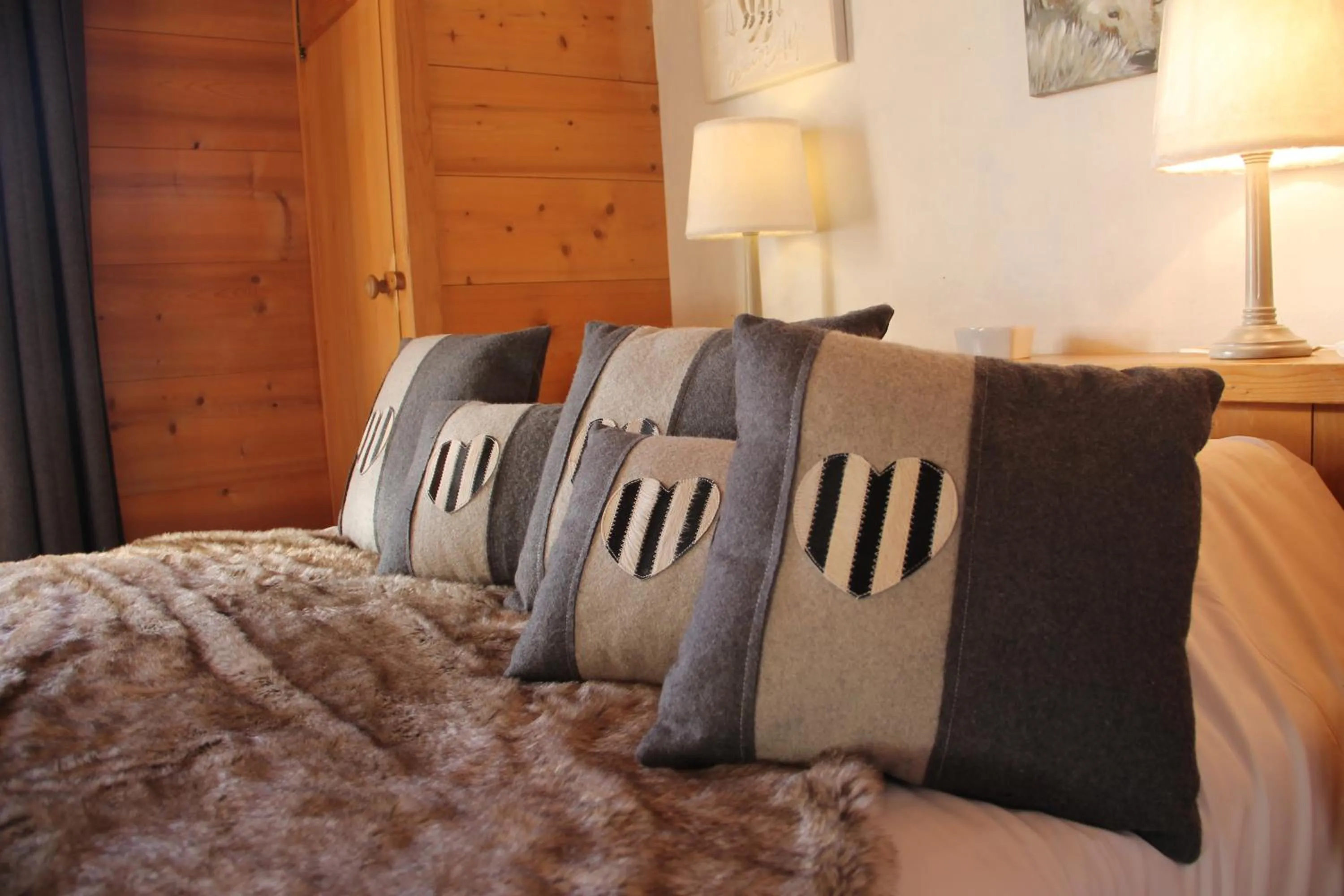 Bed in Les Chalets de La Griyotire
