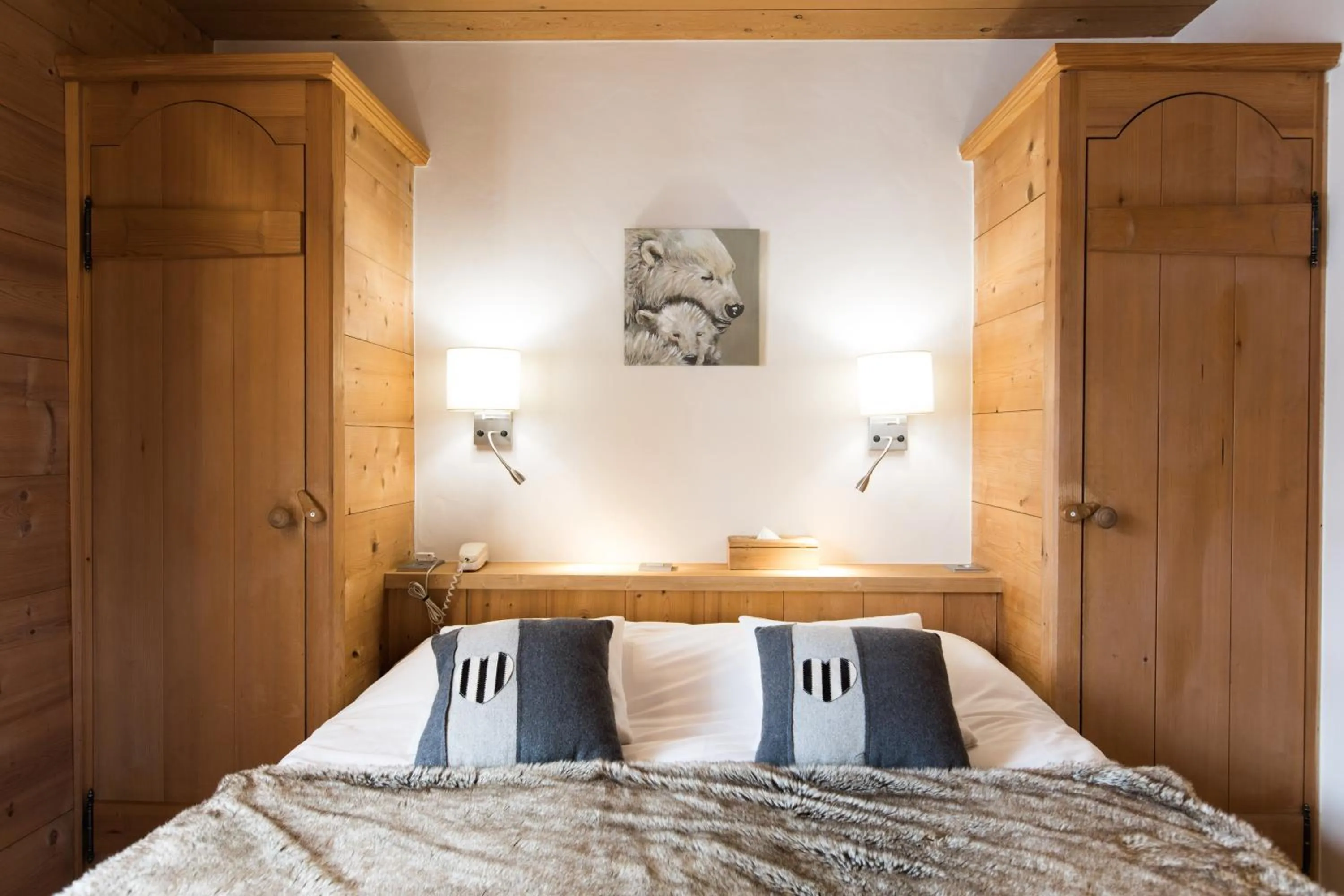 Bed in Les Chalets de La Griyotire