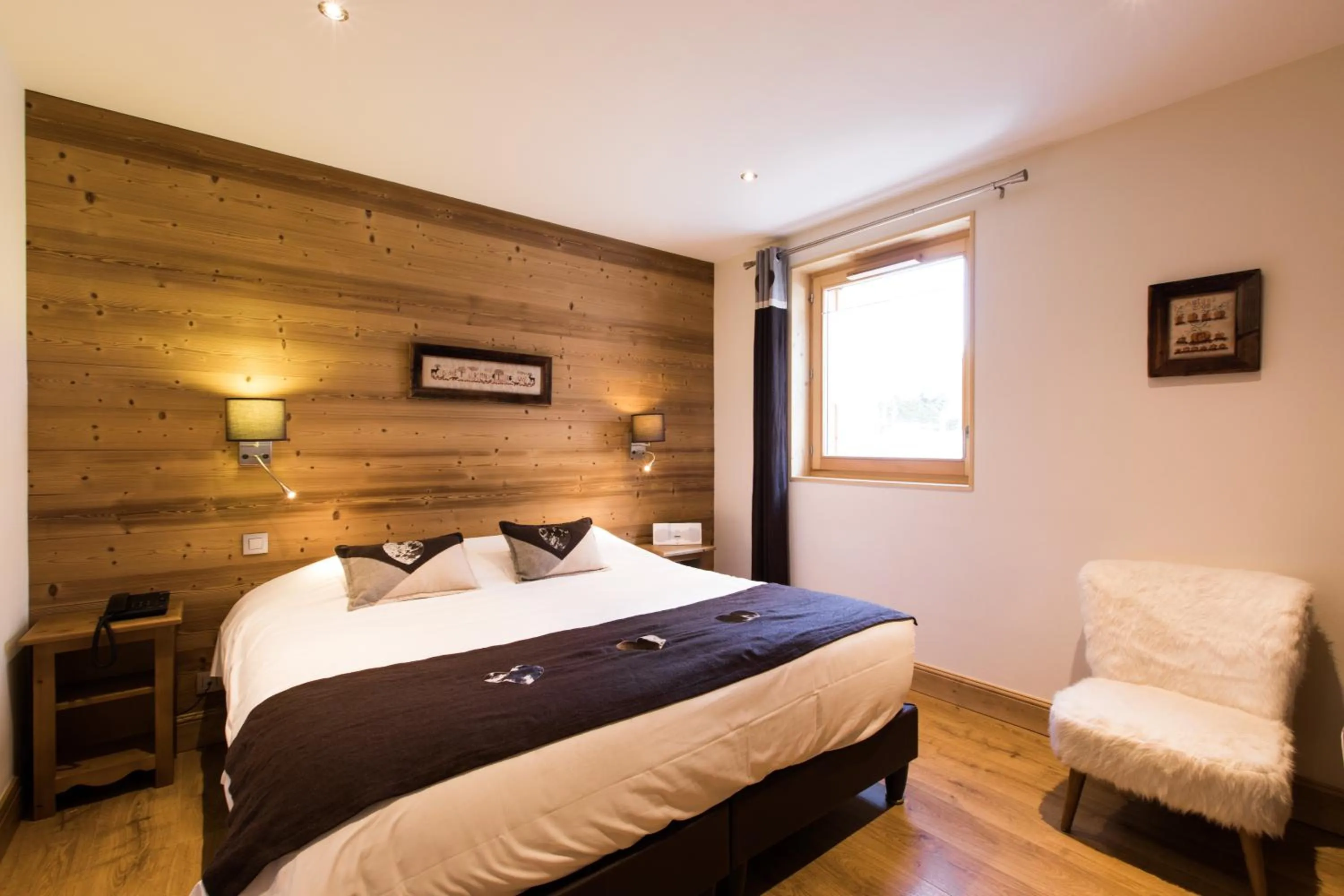 Bed in Les Chalets de La Griyotire