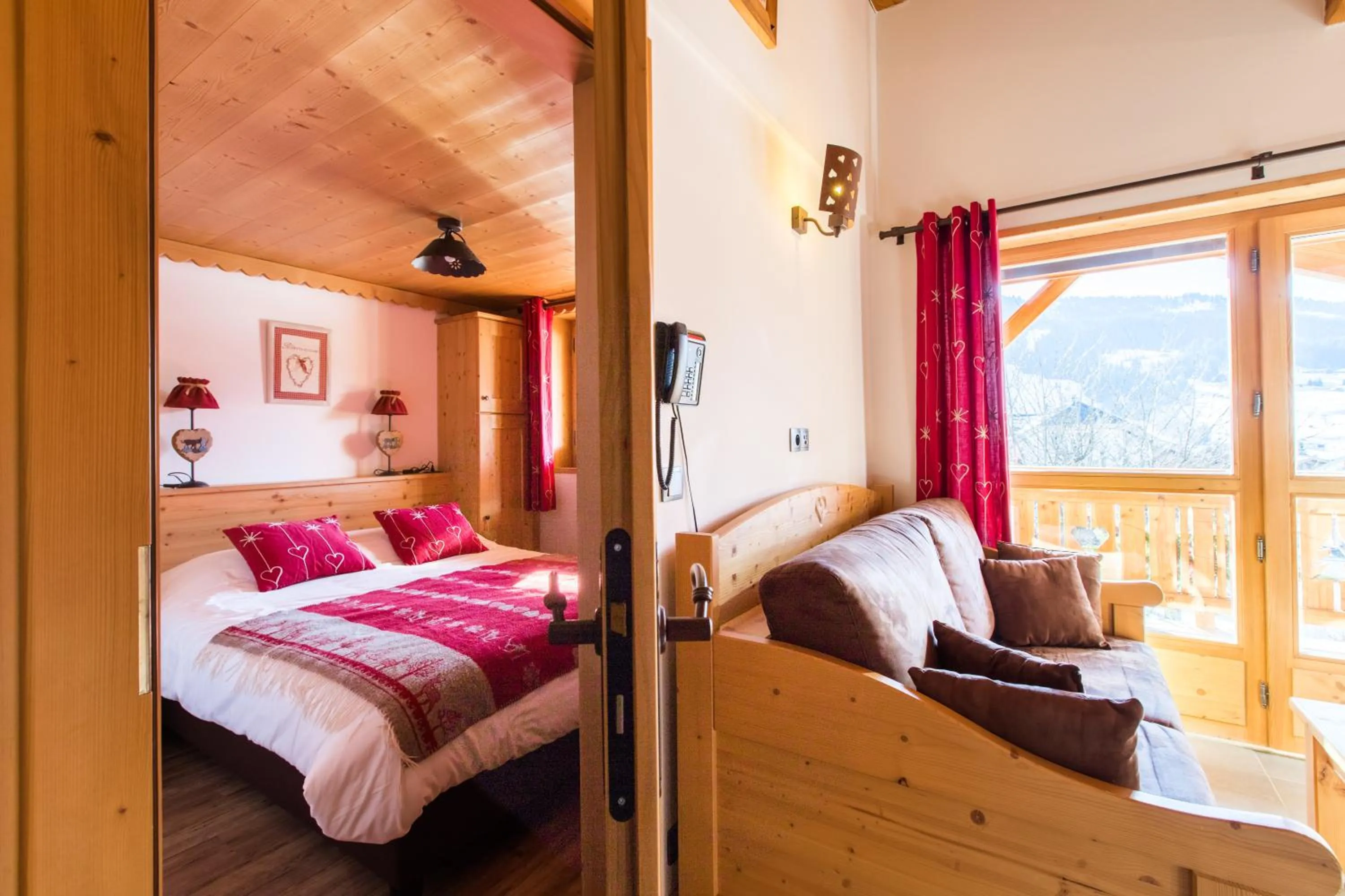 Bed in Les Chalets de La Griyotire