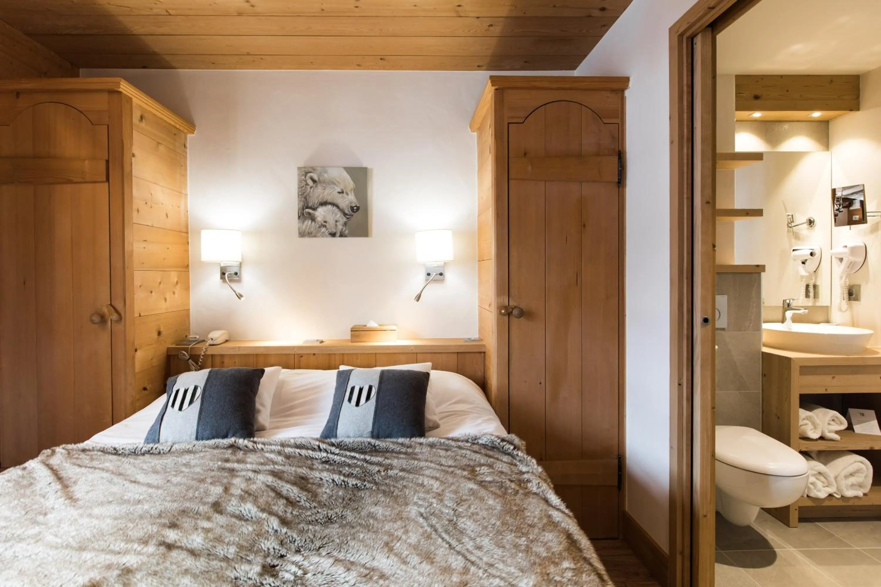 Bed in Les Chalets de La Griyotire