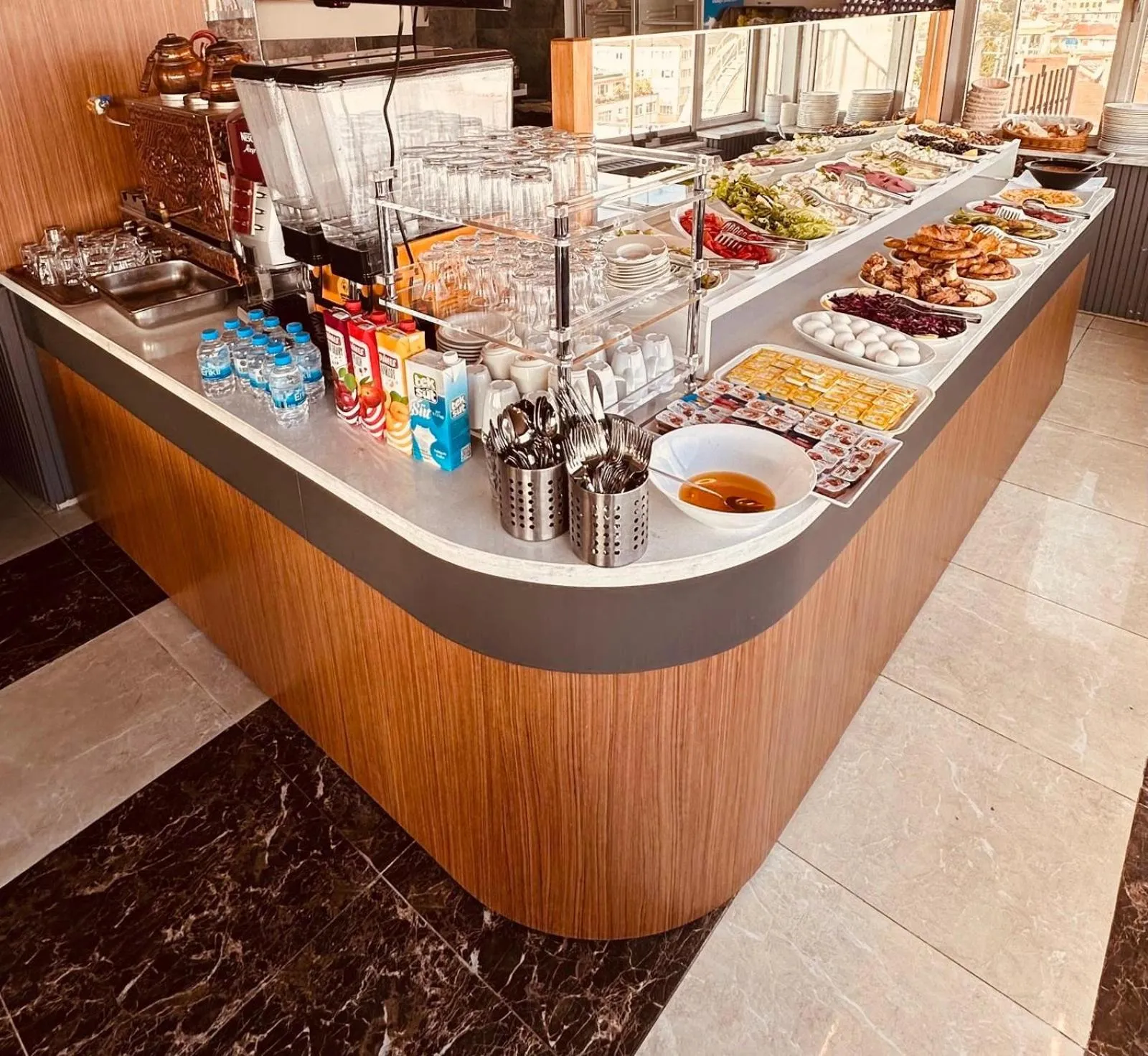 Buffet breakfast in Grand Heykel Hotel