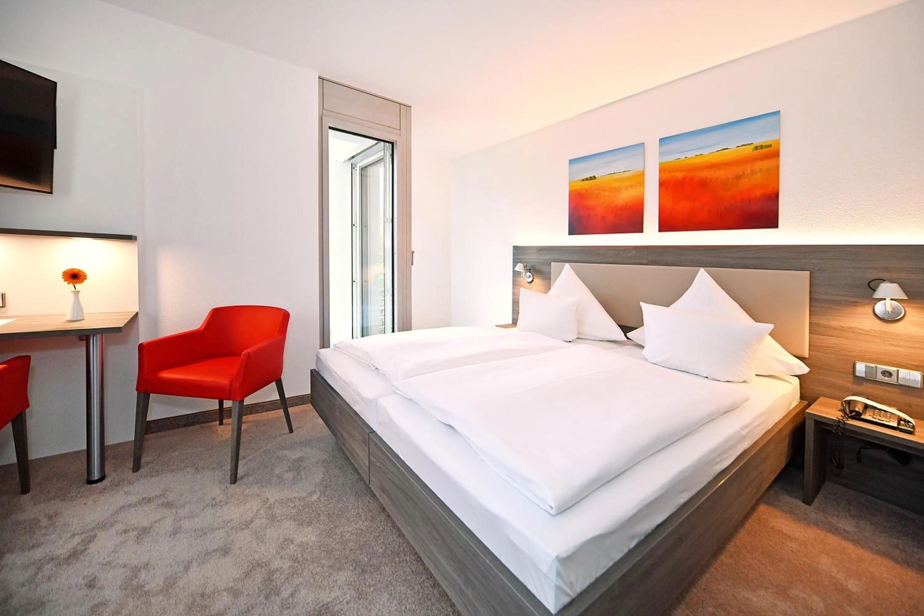 Bed in GenoHotel Karlsruhe