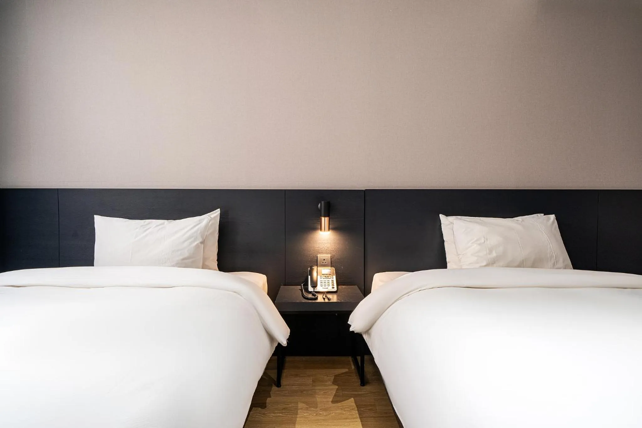 Bed in Rivertain Hotel Gyeongju