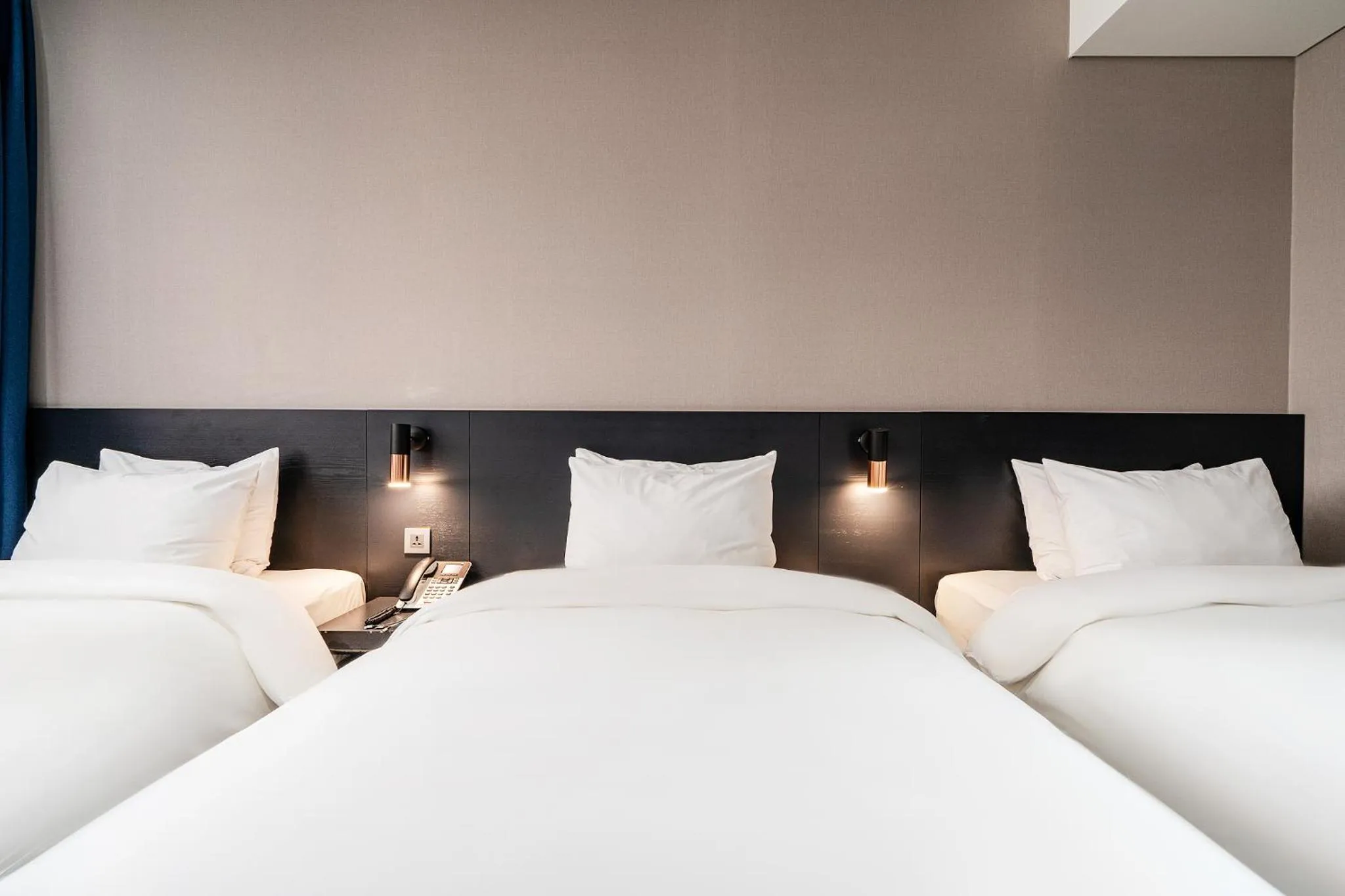 Bed in Rivertain Hotel Gyeongju