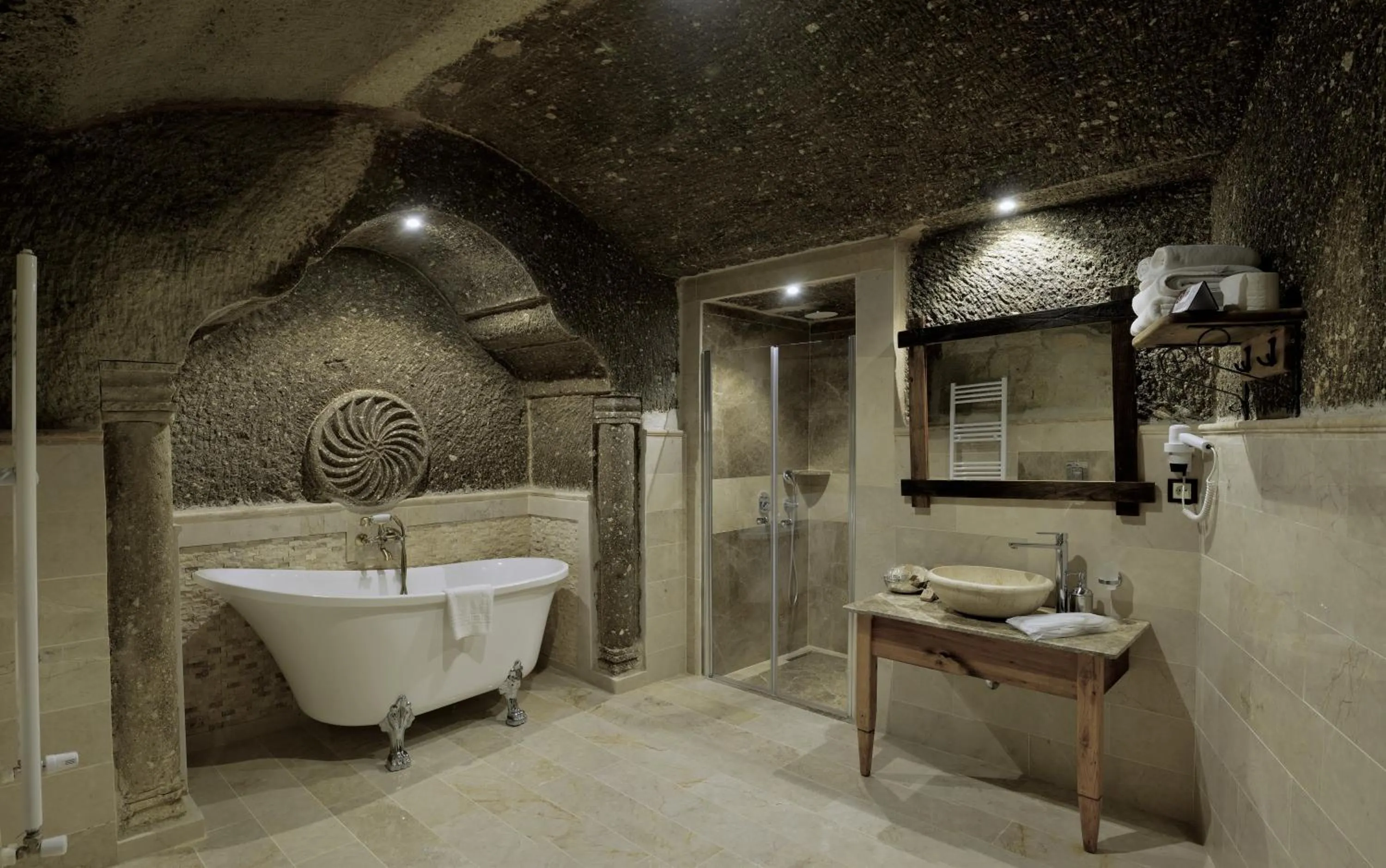 Shower in Aza Cave Cappadocia Adult Hotel