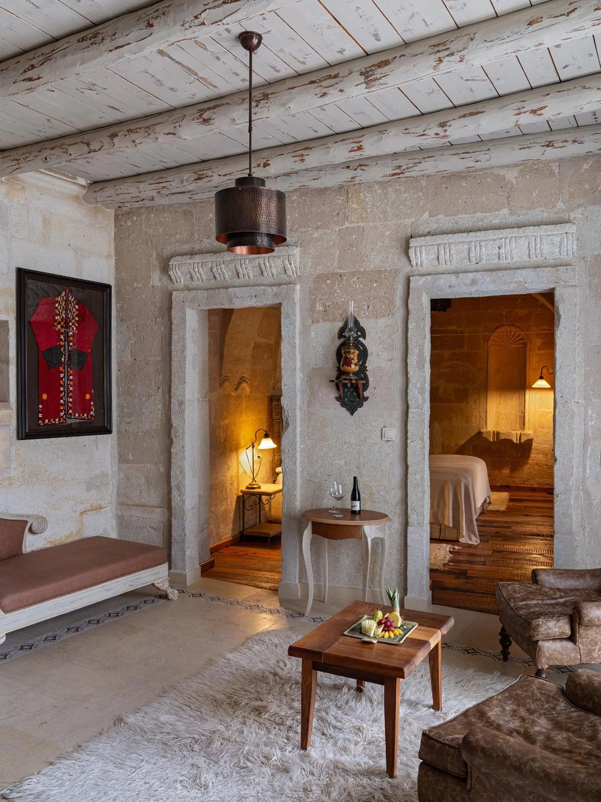 Bed in Aza Cave Cappadocia Adult Hotel