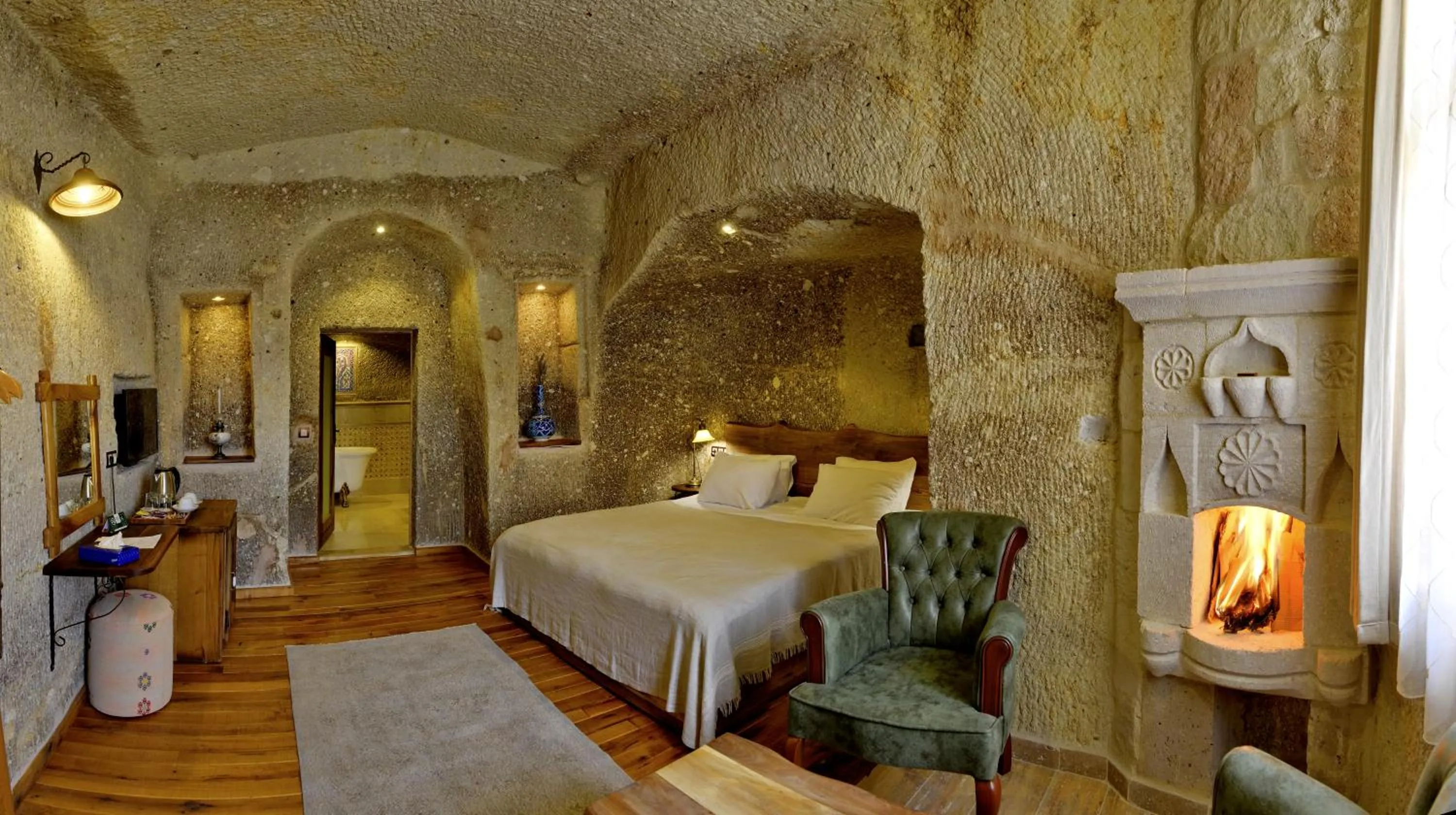 Bed in Aza Cave Cappadocia Adult Hotel