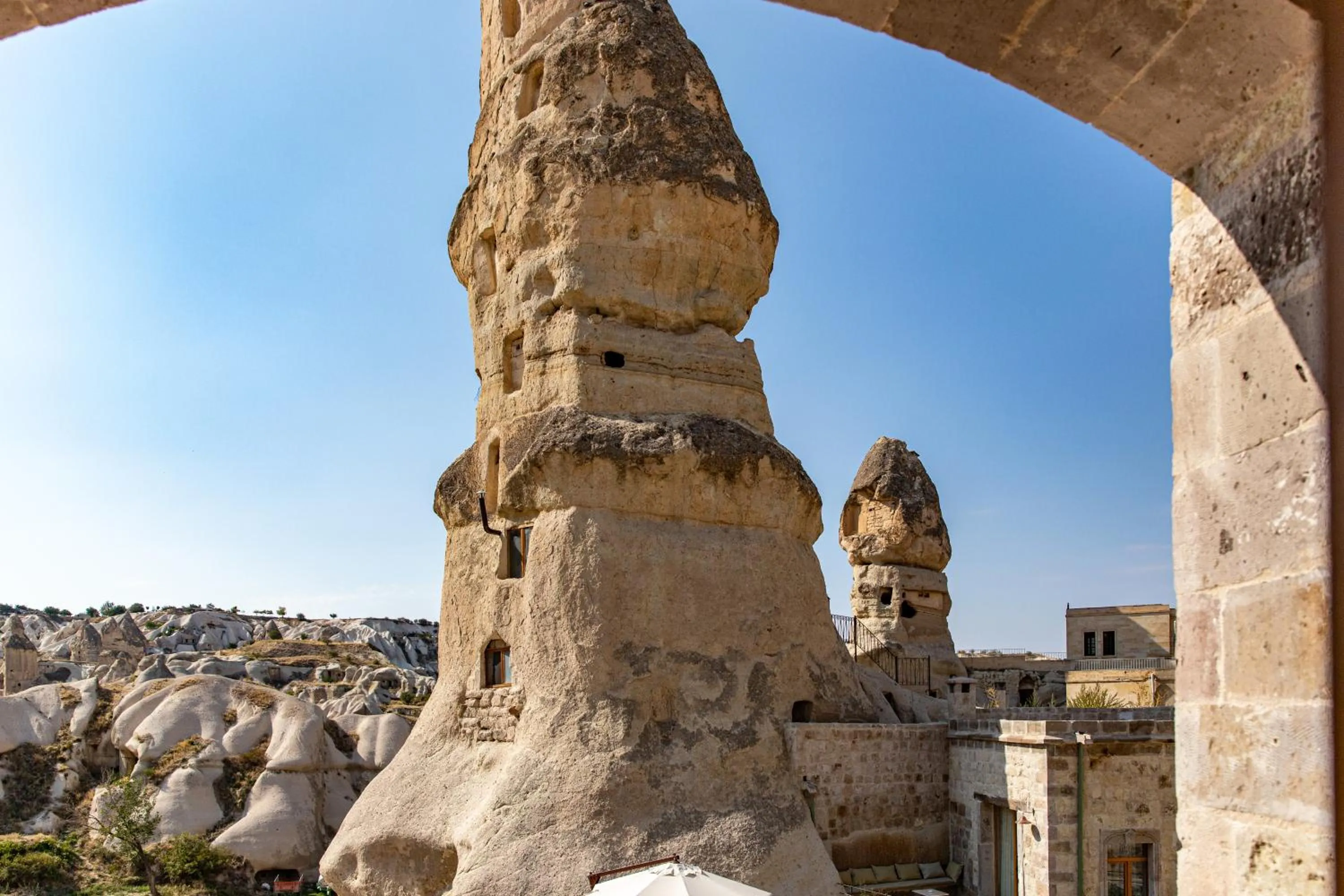 Balcony/Terrace in Aza Cave Cappadocia Adult Hotel