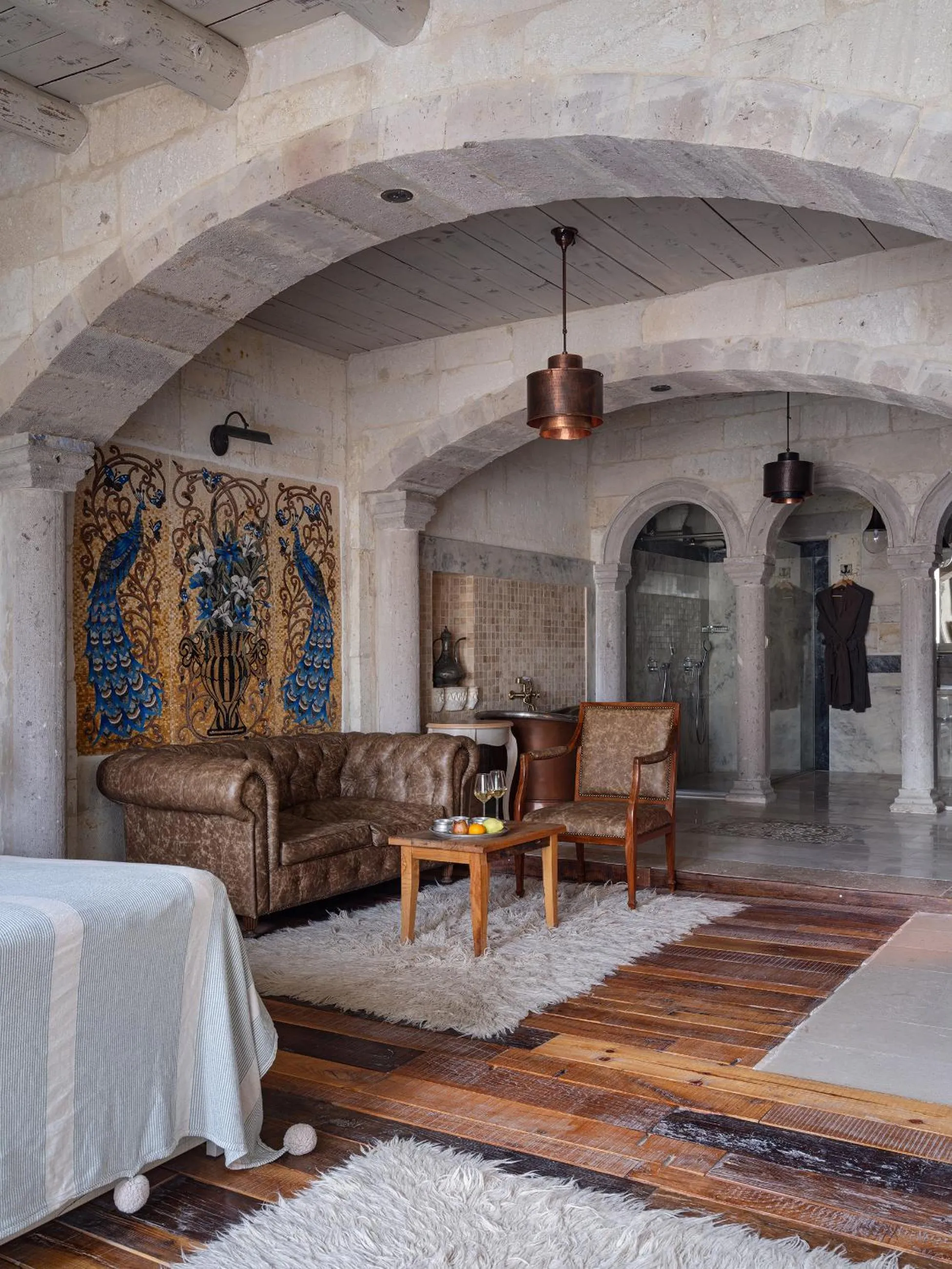 Seating area in Aza Cave Cappadocia Adult Hotel