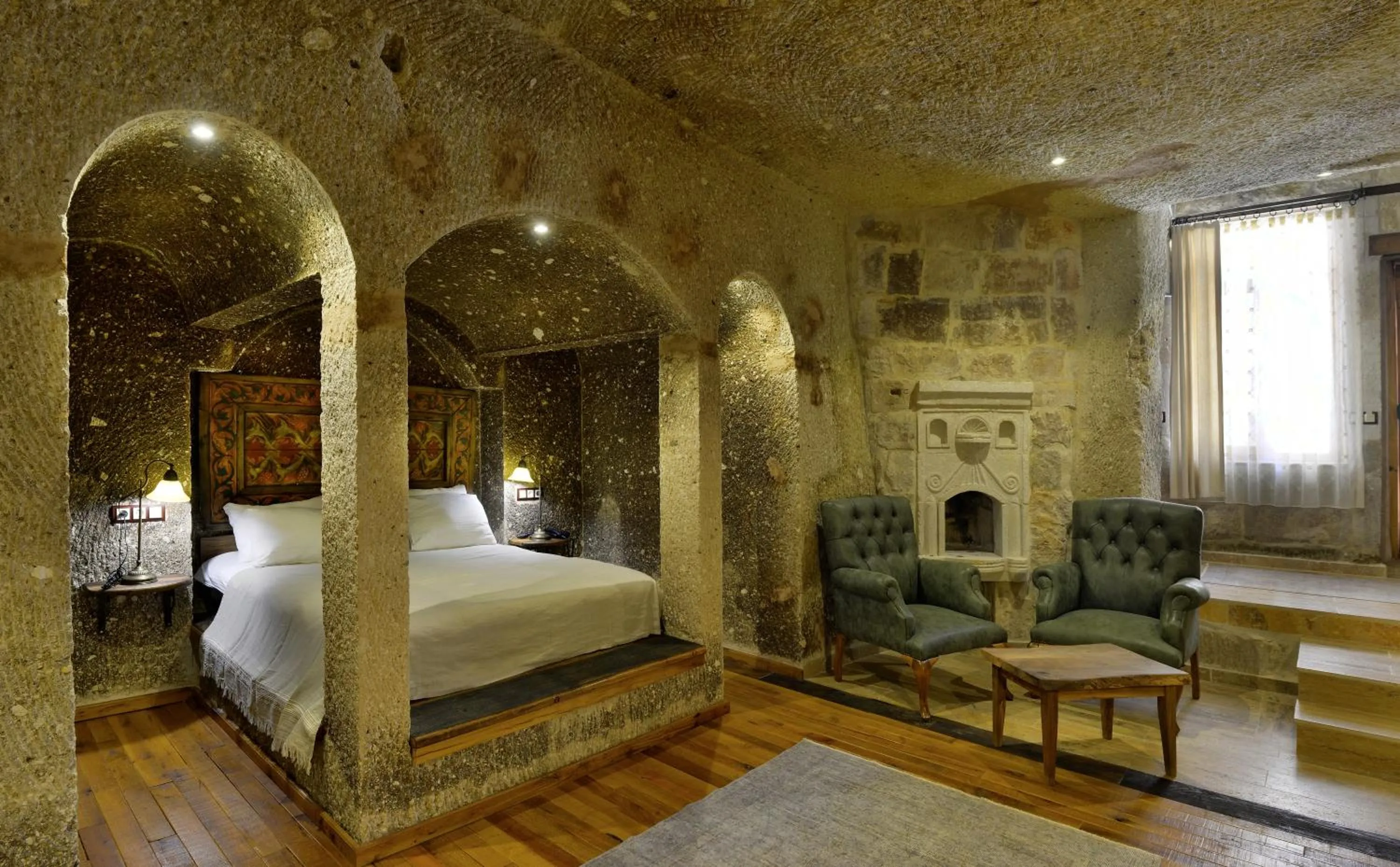 Bed in Aza Cave Cappadocia Adult Hotel
