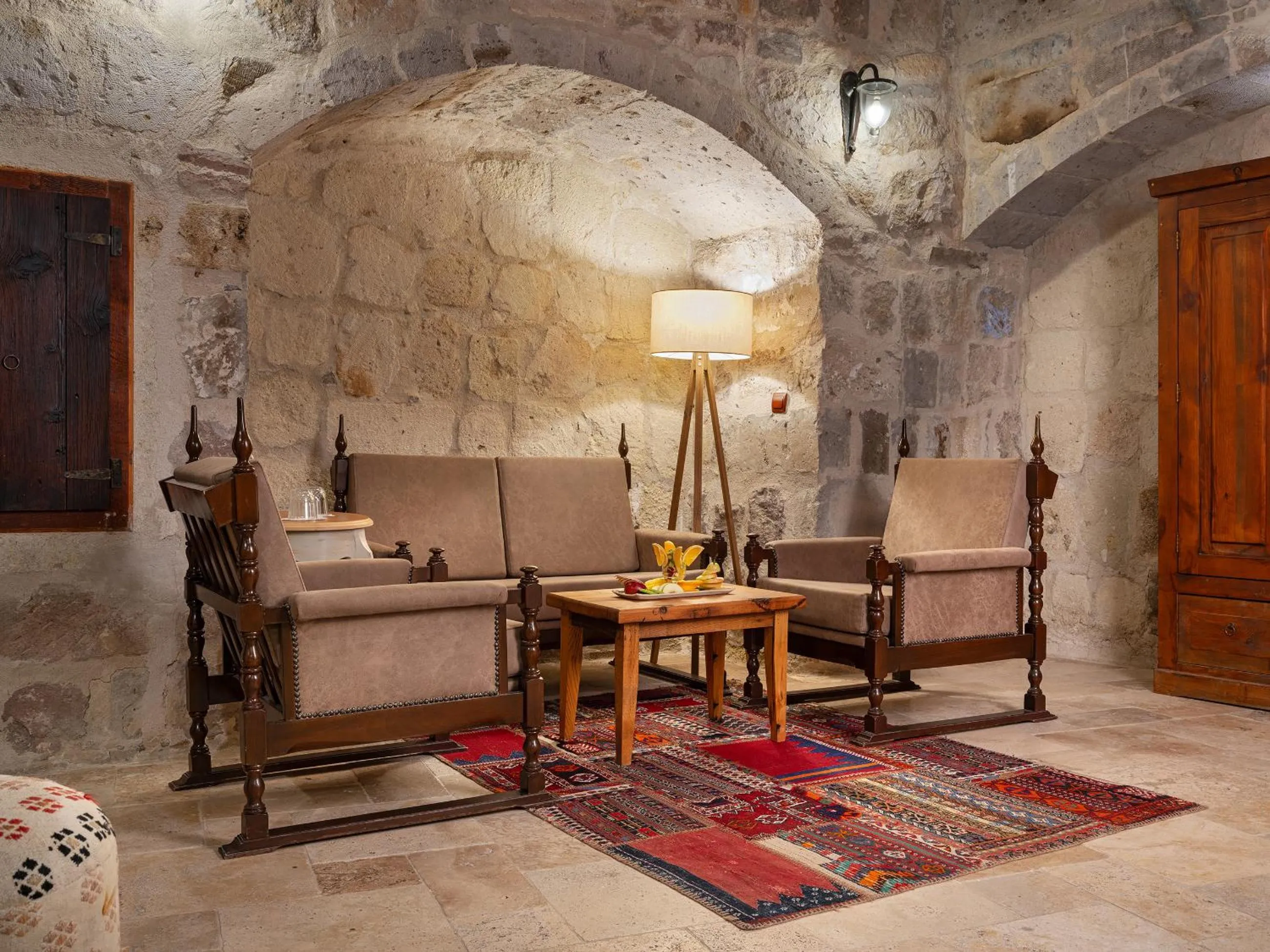 Seating area in Aza Cave Cappadocia Adult Hotel