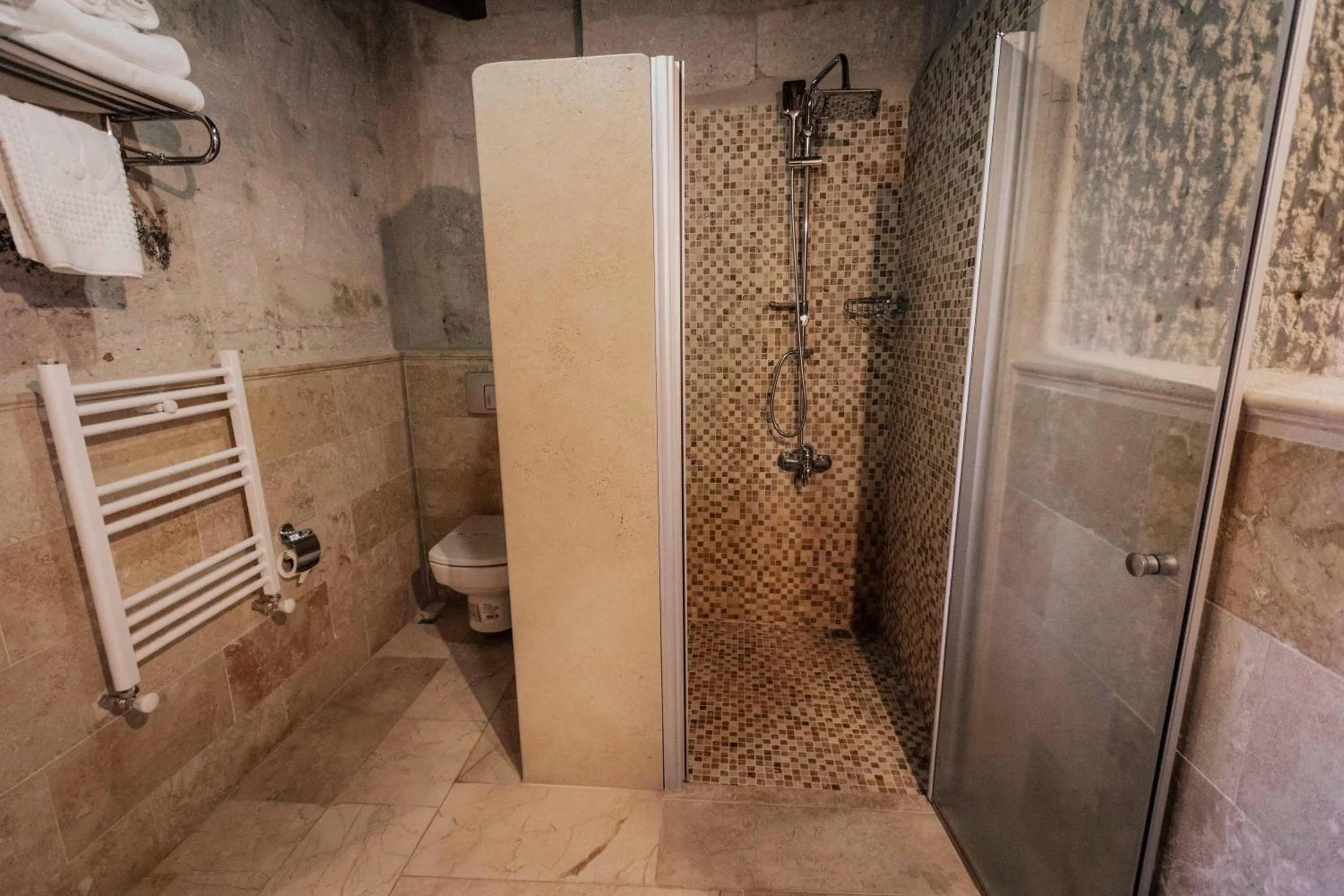 Shower in Aza Cave Cappadocia Adult Hotel