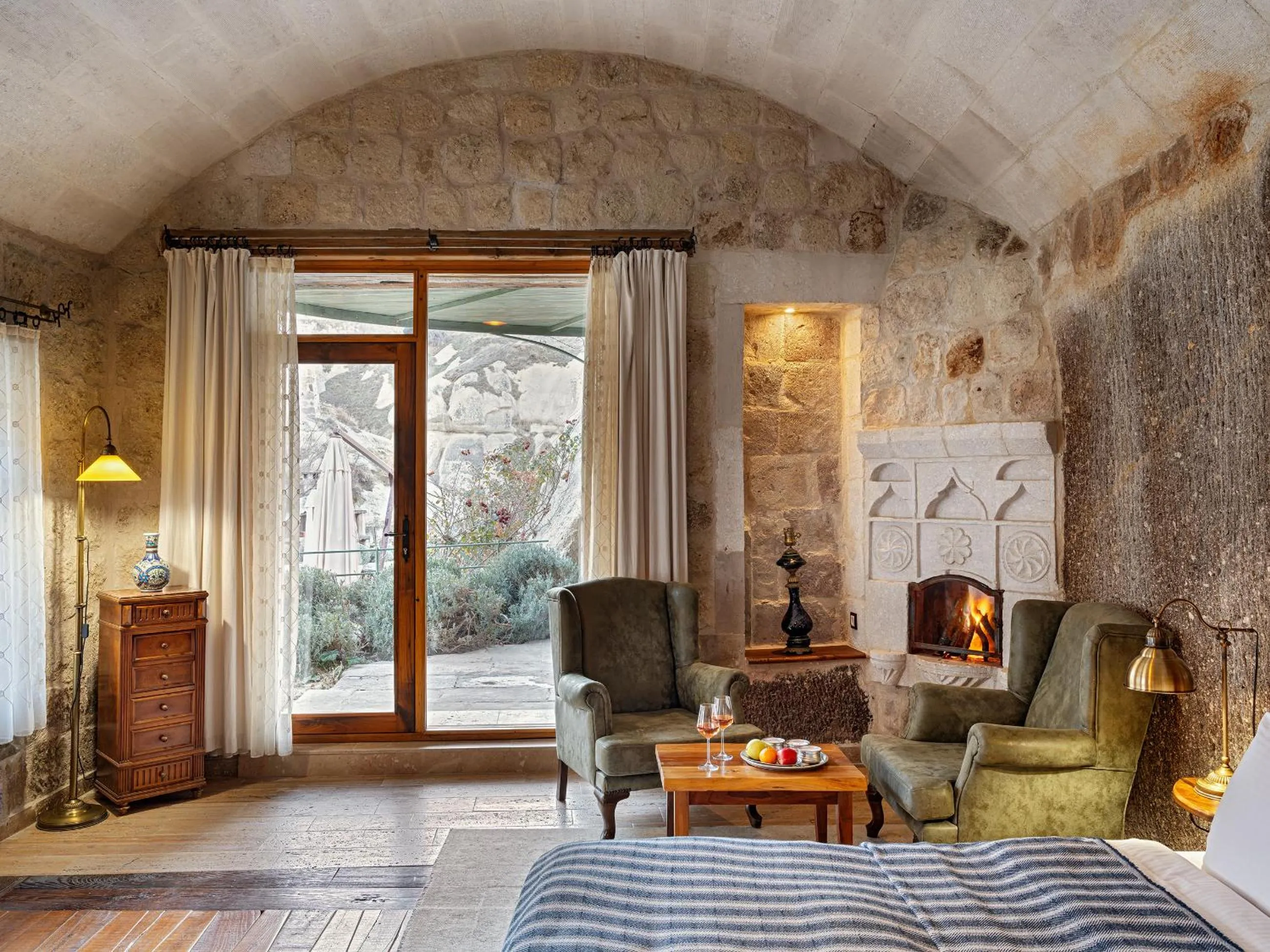 Seating area in Aza Cave Cappadocia Adult Hotel