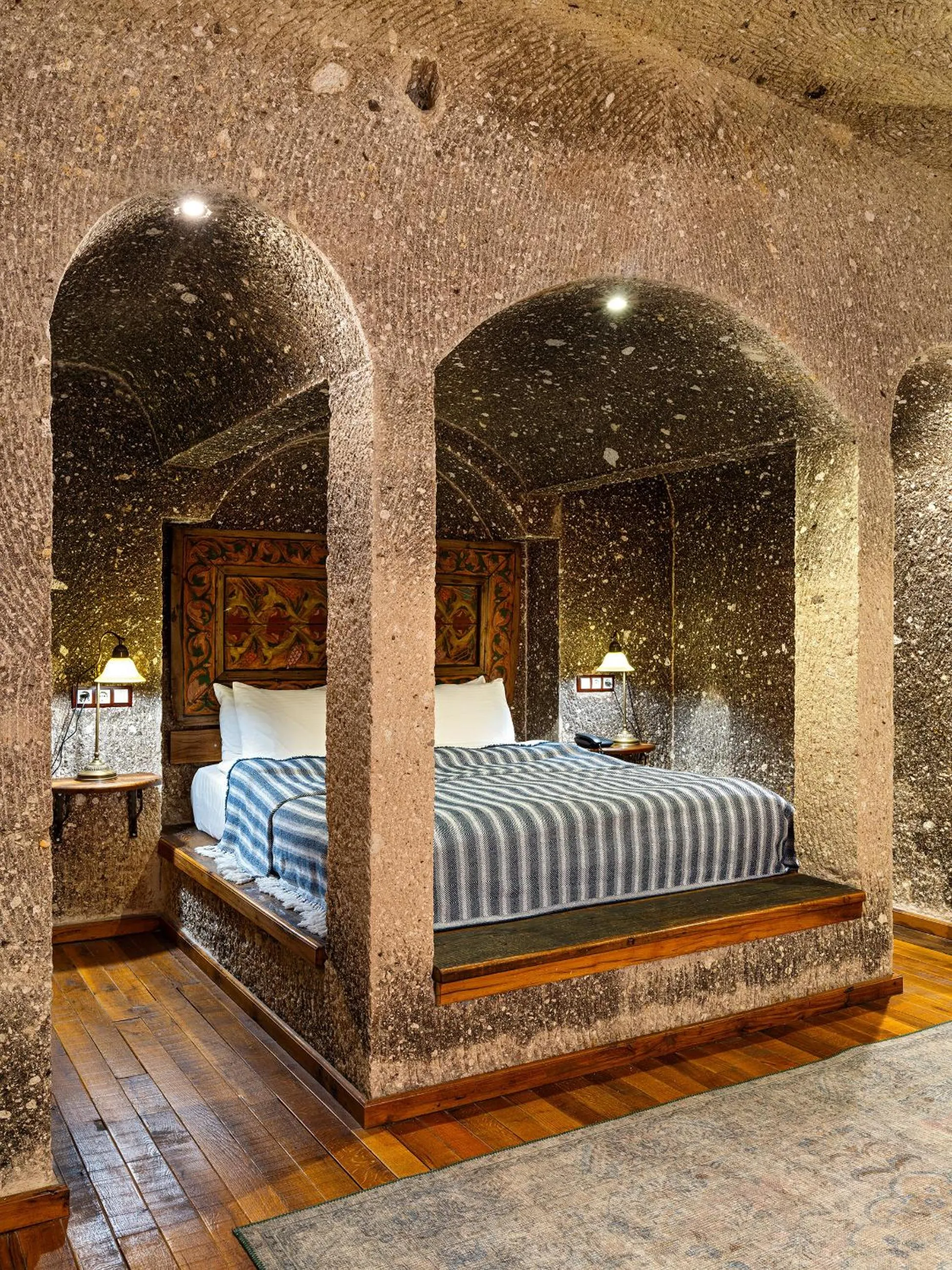 Bed in Aza Cave Cappadocia Adult Hotel