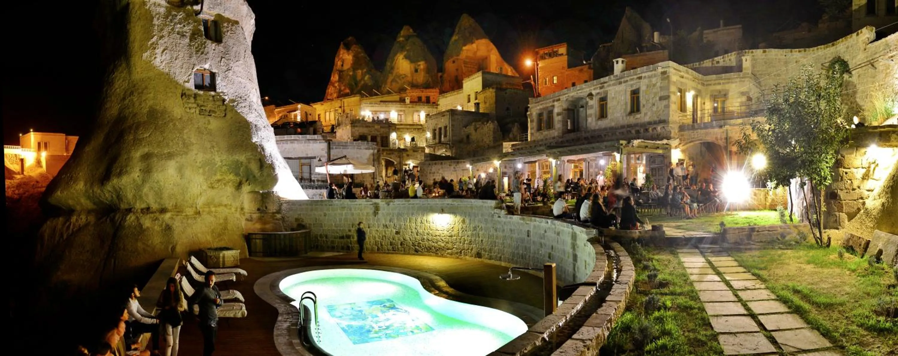 Swimming pool in Aza Cave Cappadocia Adult Hotel