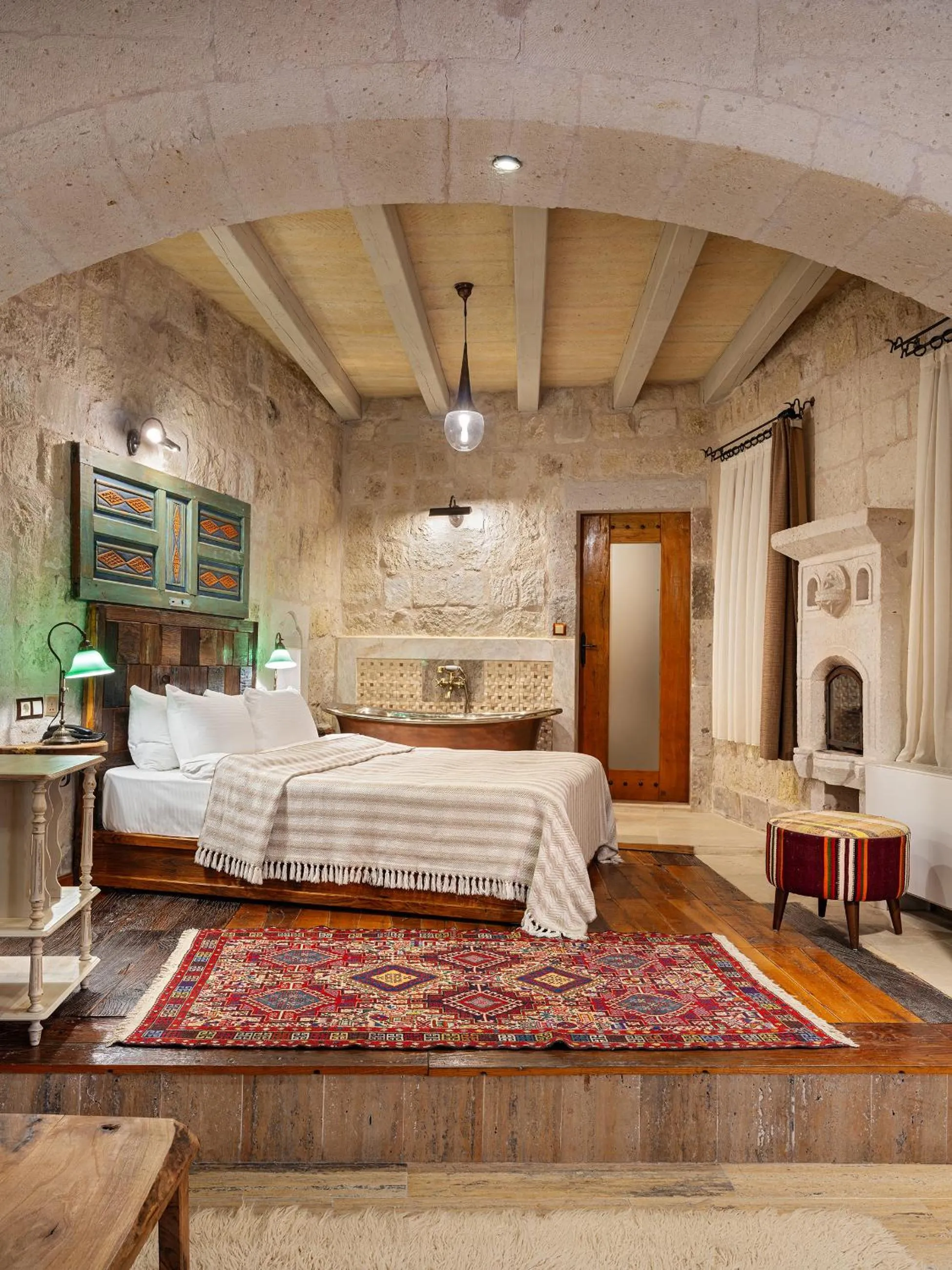 Bed in Aza Cave Cappadocia Adult Hotel