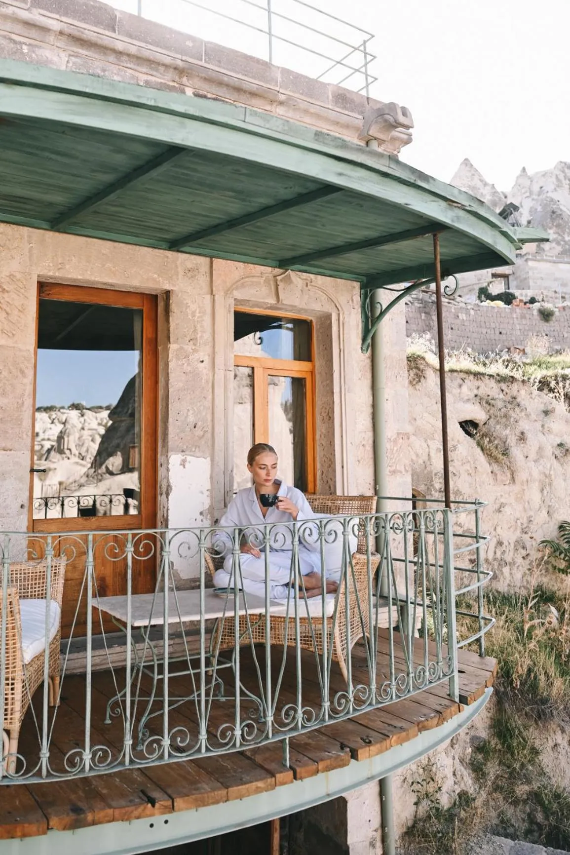 Patio in Aza Cave Cappadocia Adult Hotel