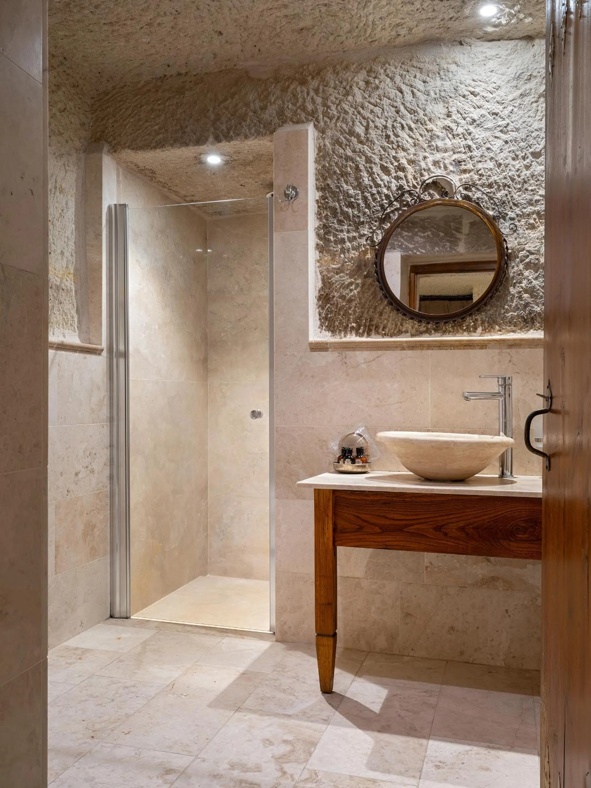 Shower in Aza Cave Cappadocia Adult Hotel