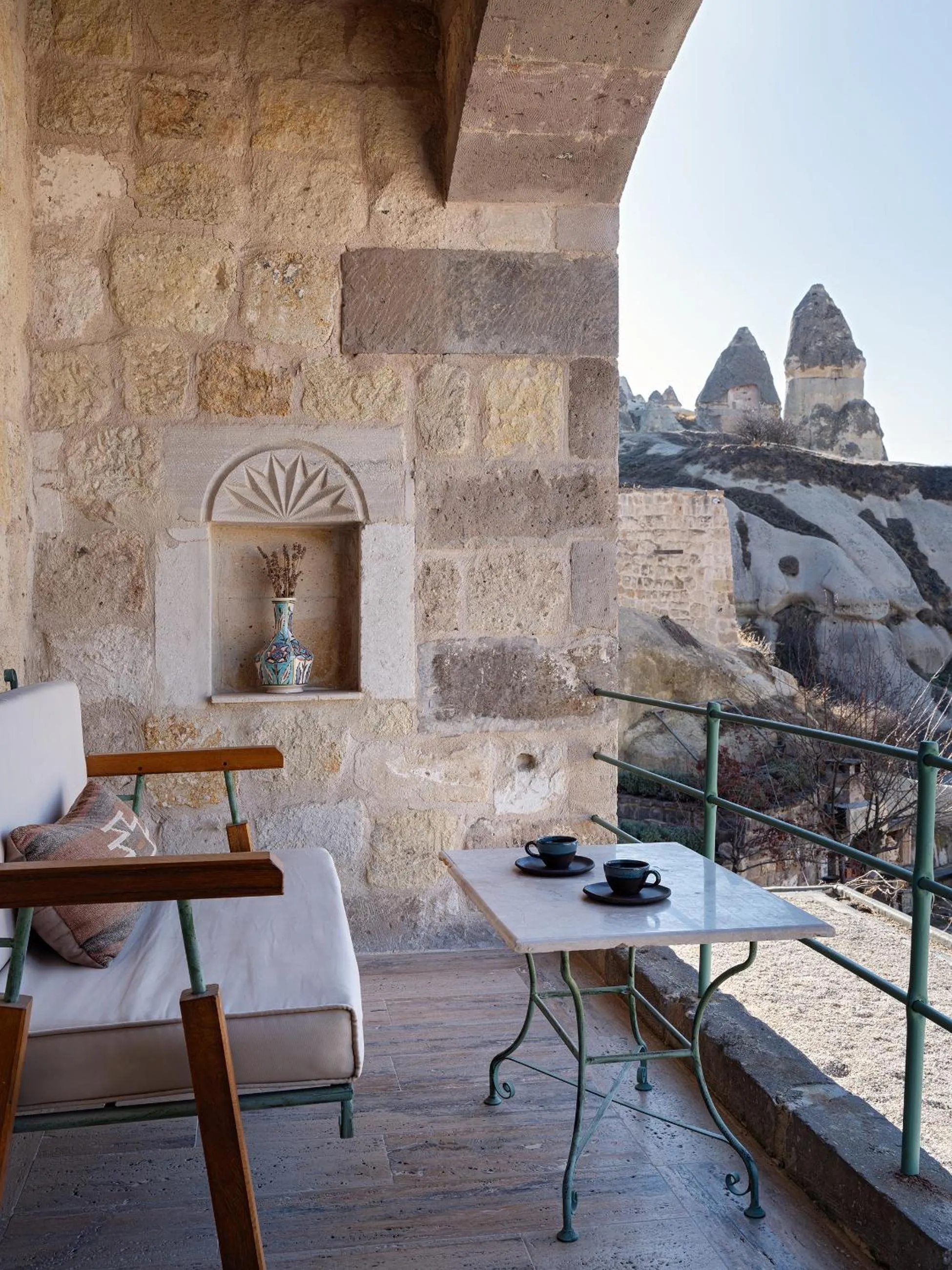 Balcony/Terrace in Aza Cave Cappadocia Adult Hotel