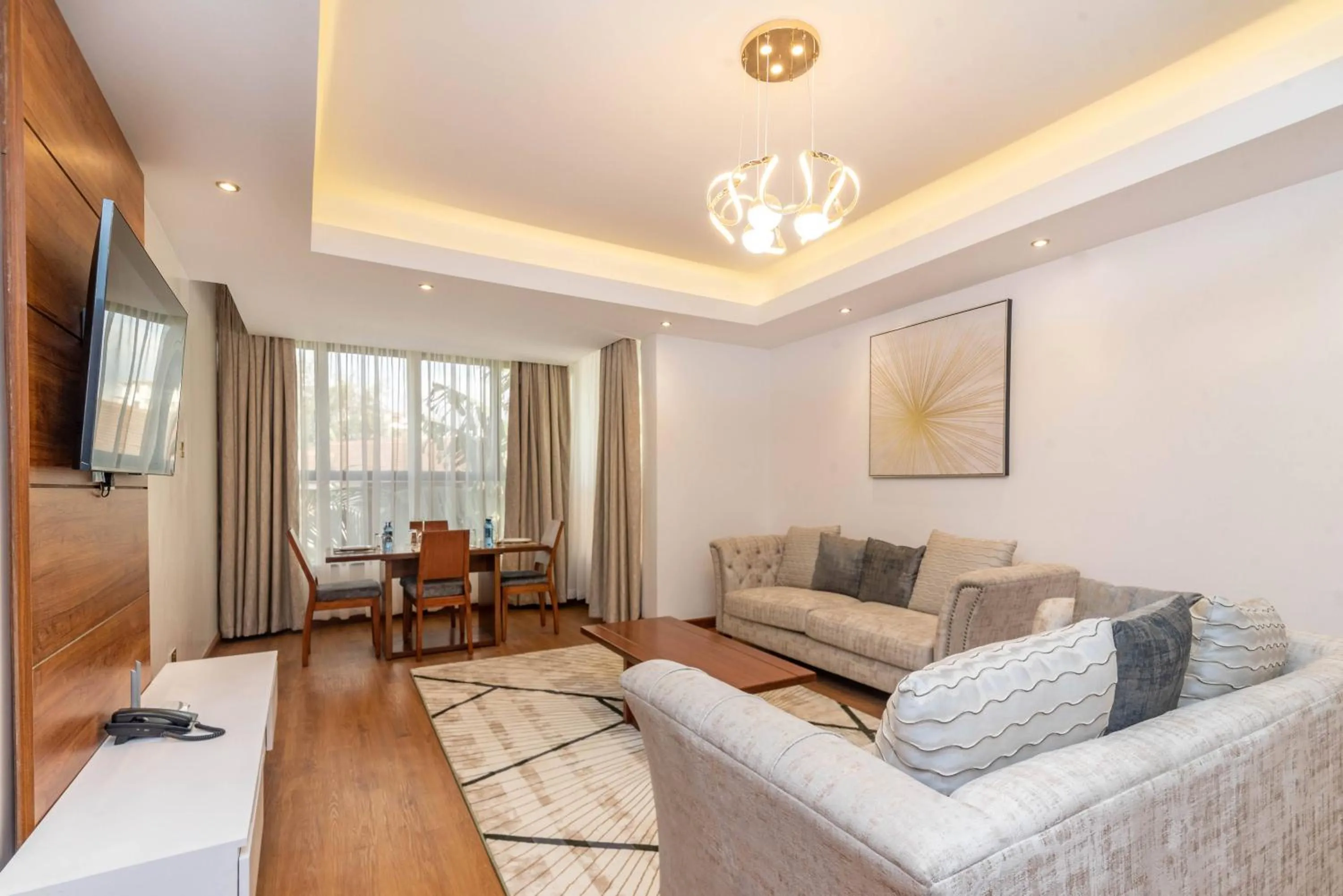 Living room in CySuites Apartment Hotel