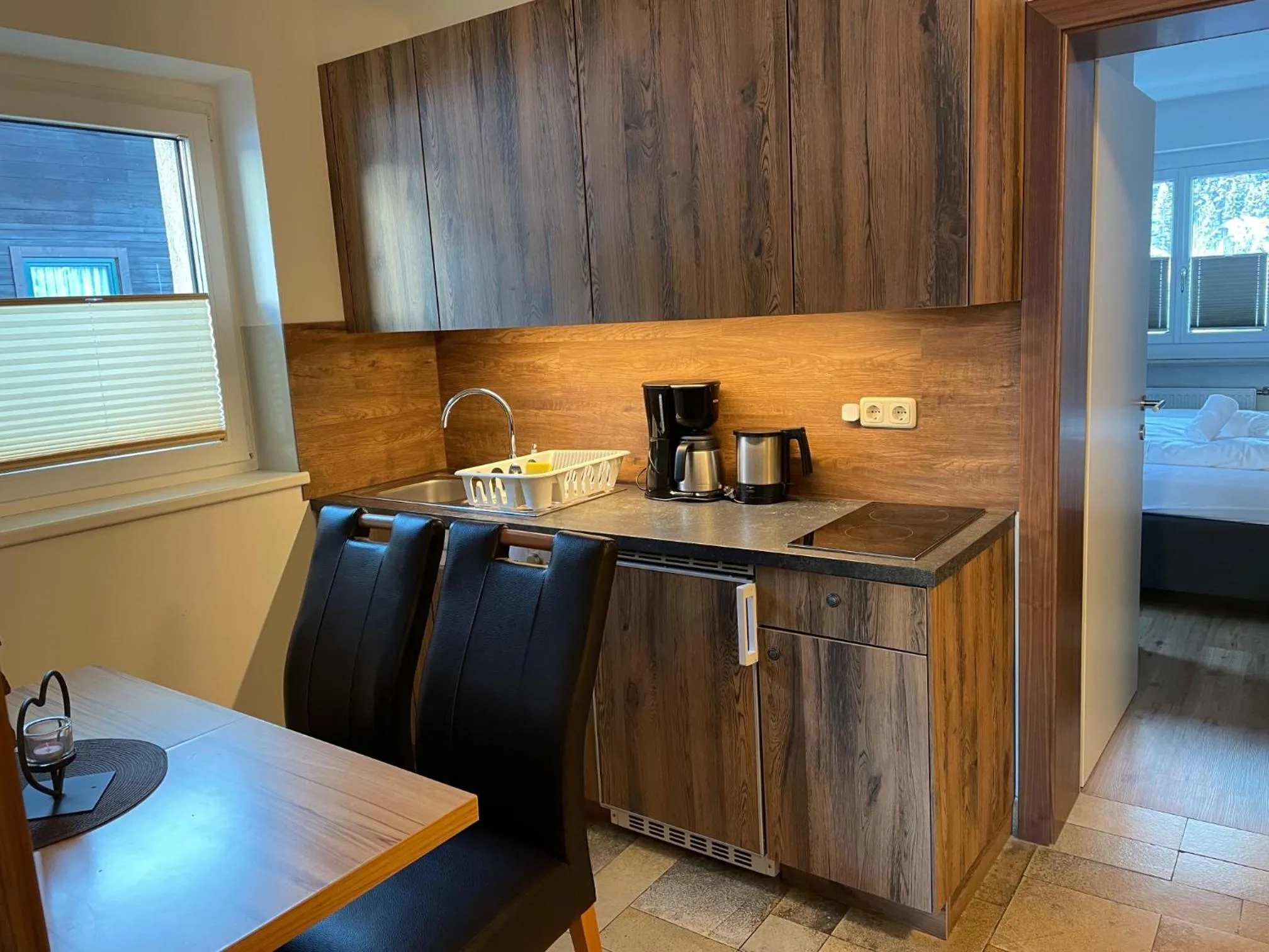 kitchen, Bed in Haus Willibald