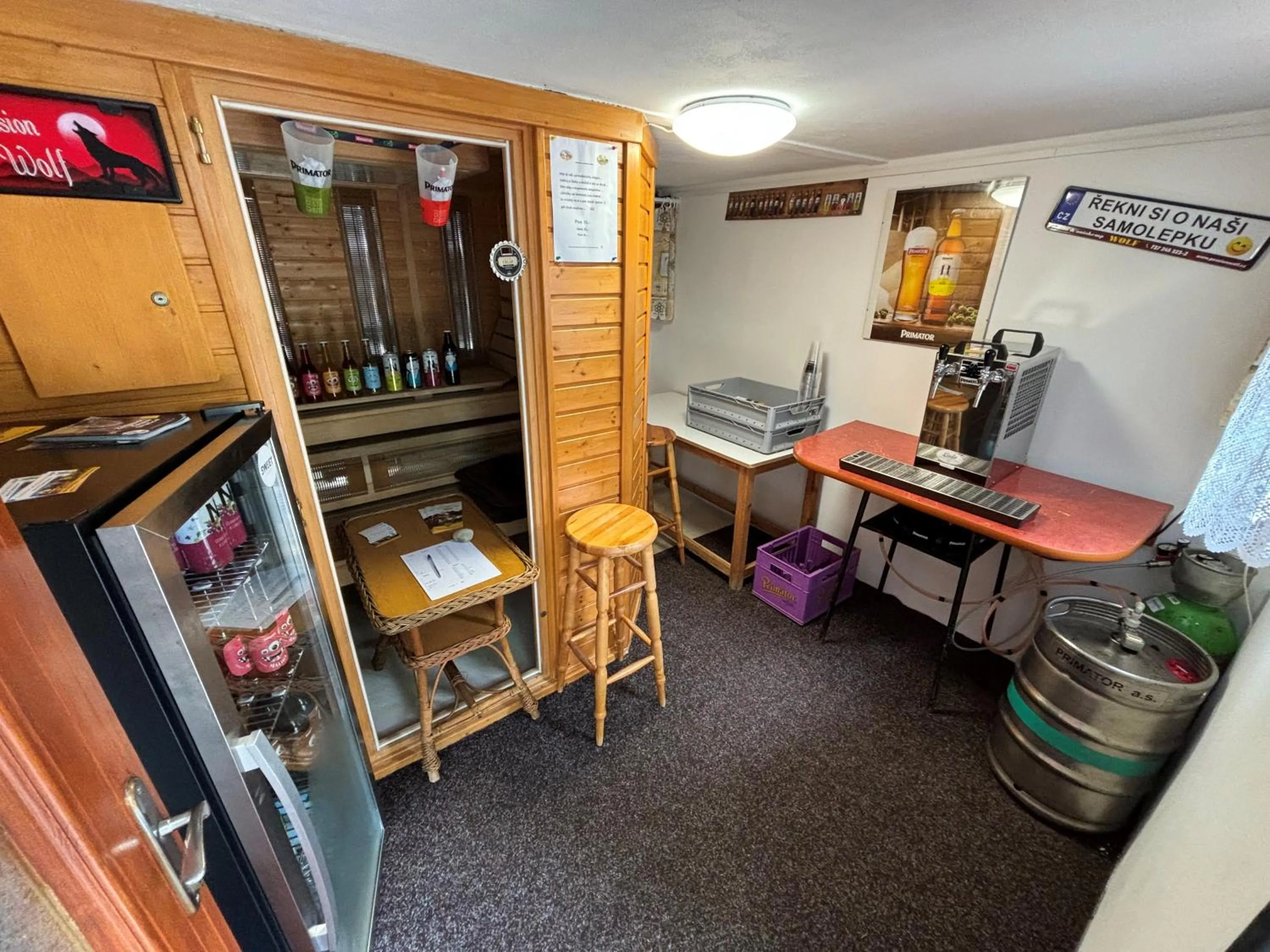 Lounge or bar in Penzion a autokemp Wolf