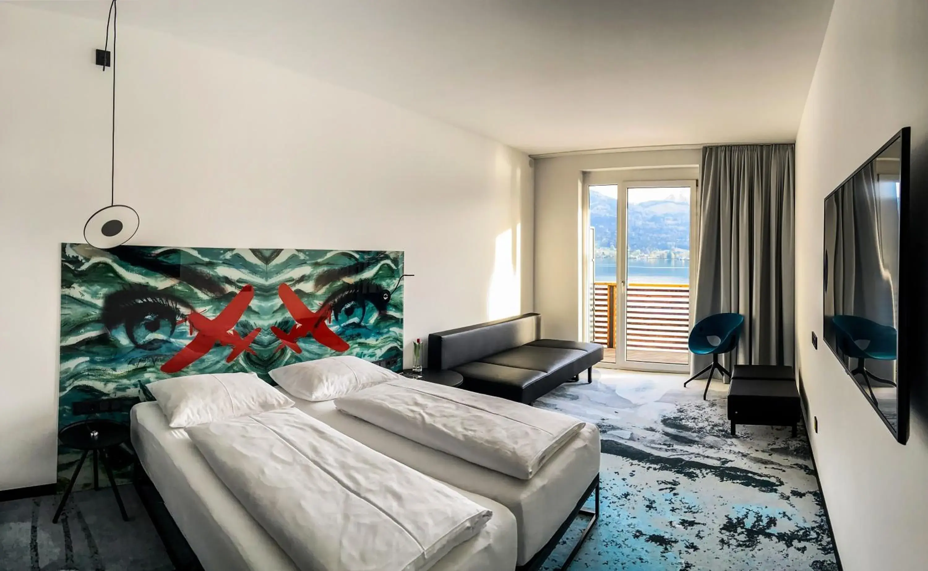 Superior Double Room with Balcony and Lake View in Scalaria Sunset Wing Superior Double Room with Balcony and Lake View in Scalaria Sunset Wing