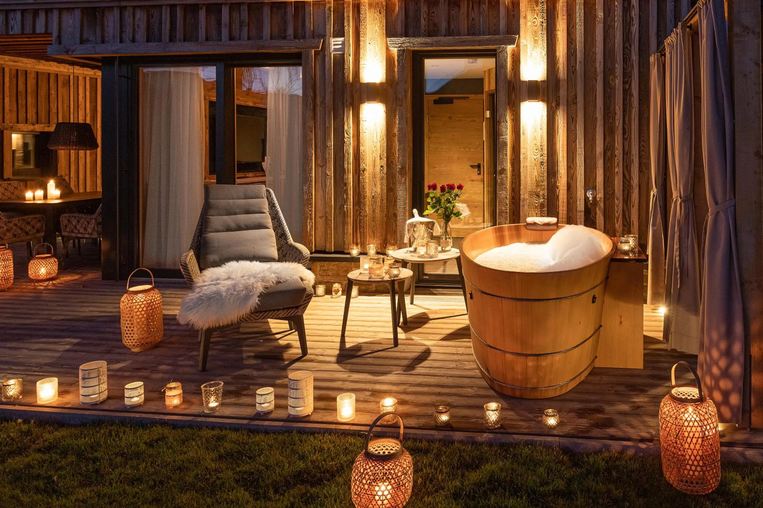 Balcony/Terrace in MONDI Chalets am Grundlsee