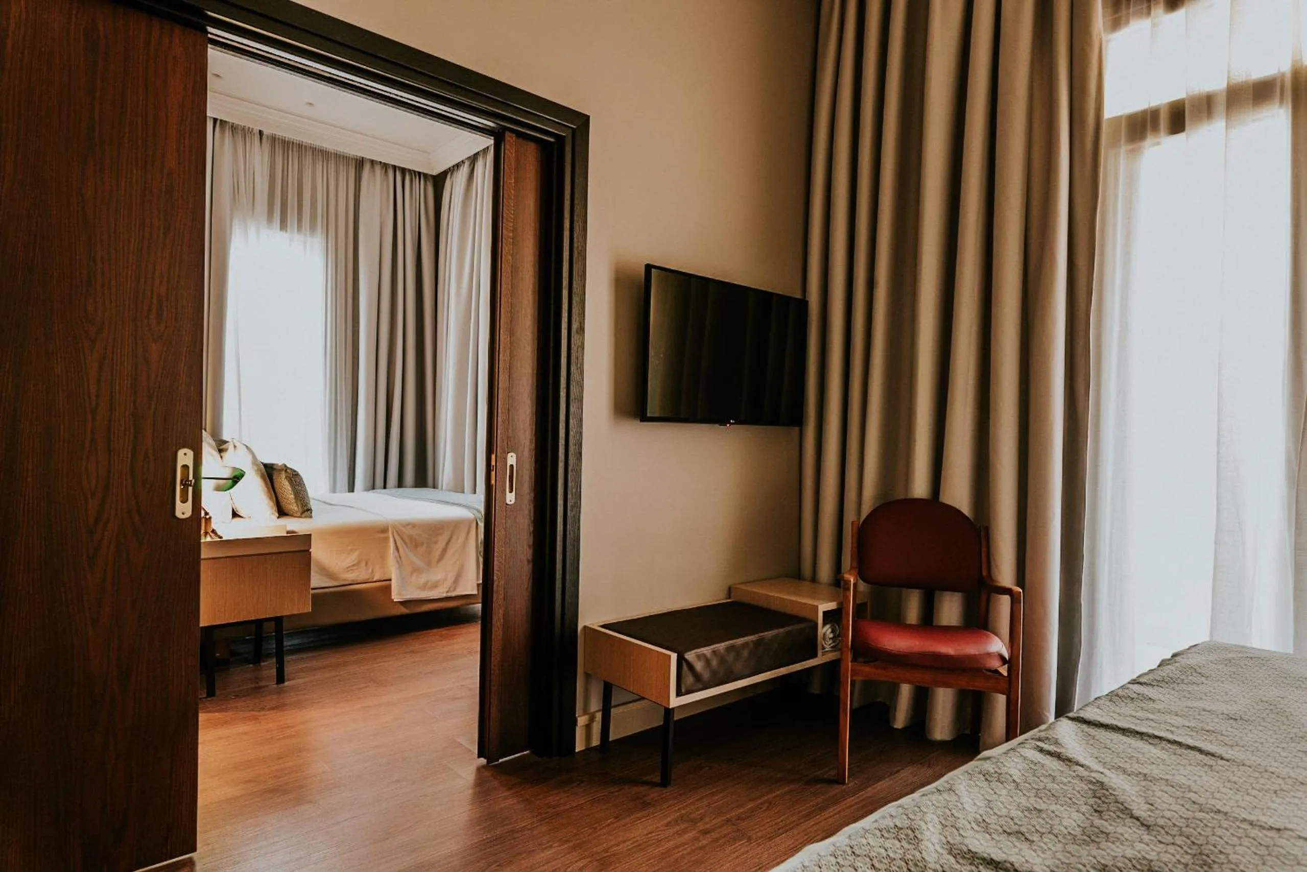 Photo of the whole room, Bed in Pefkaki Boutique Hotel Loutraki