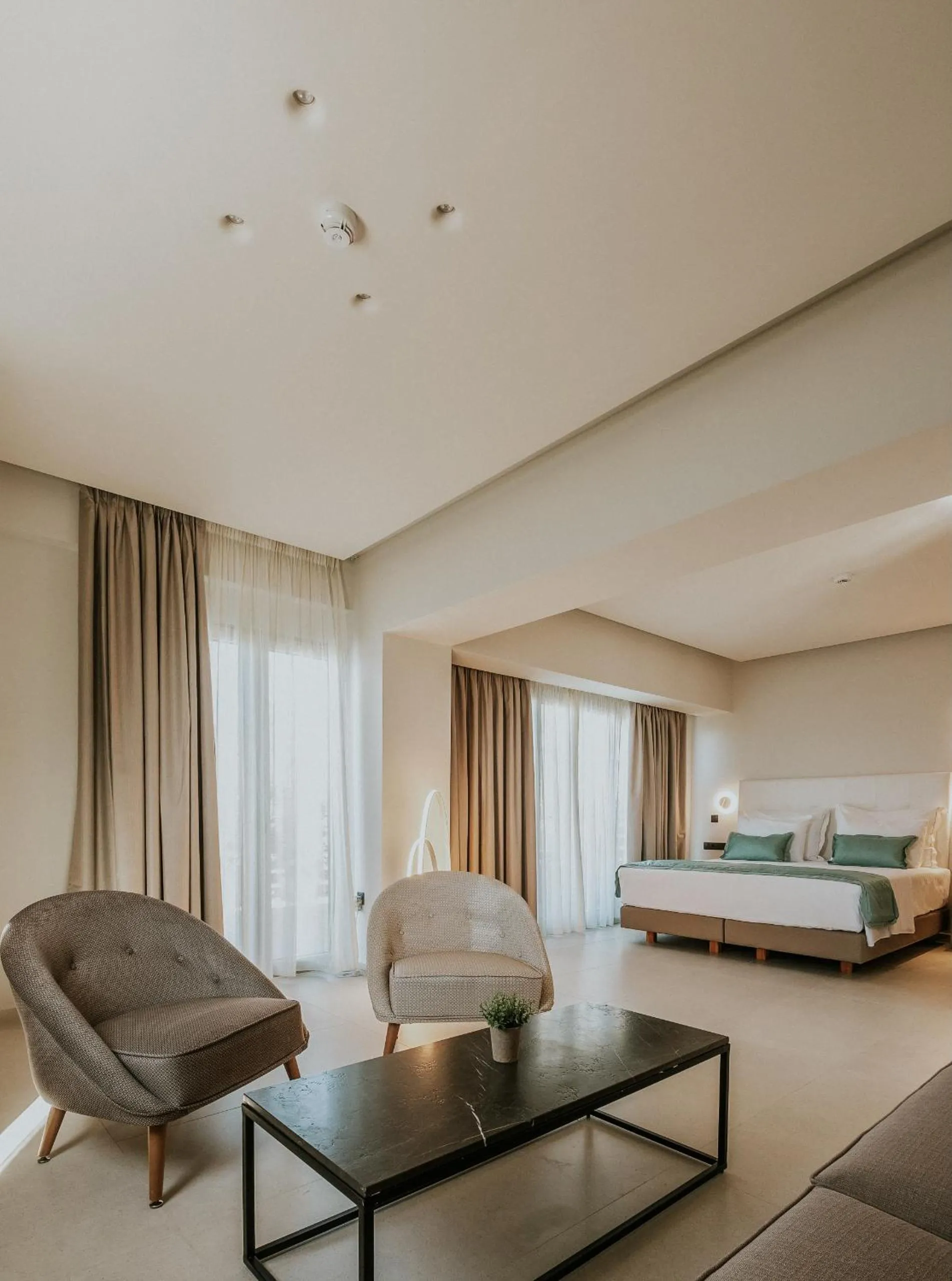 Seating area, Bed in Pefkaki Boutique Hotel Loutraki