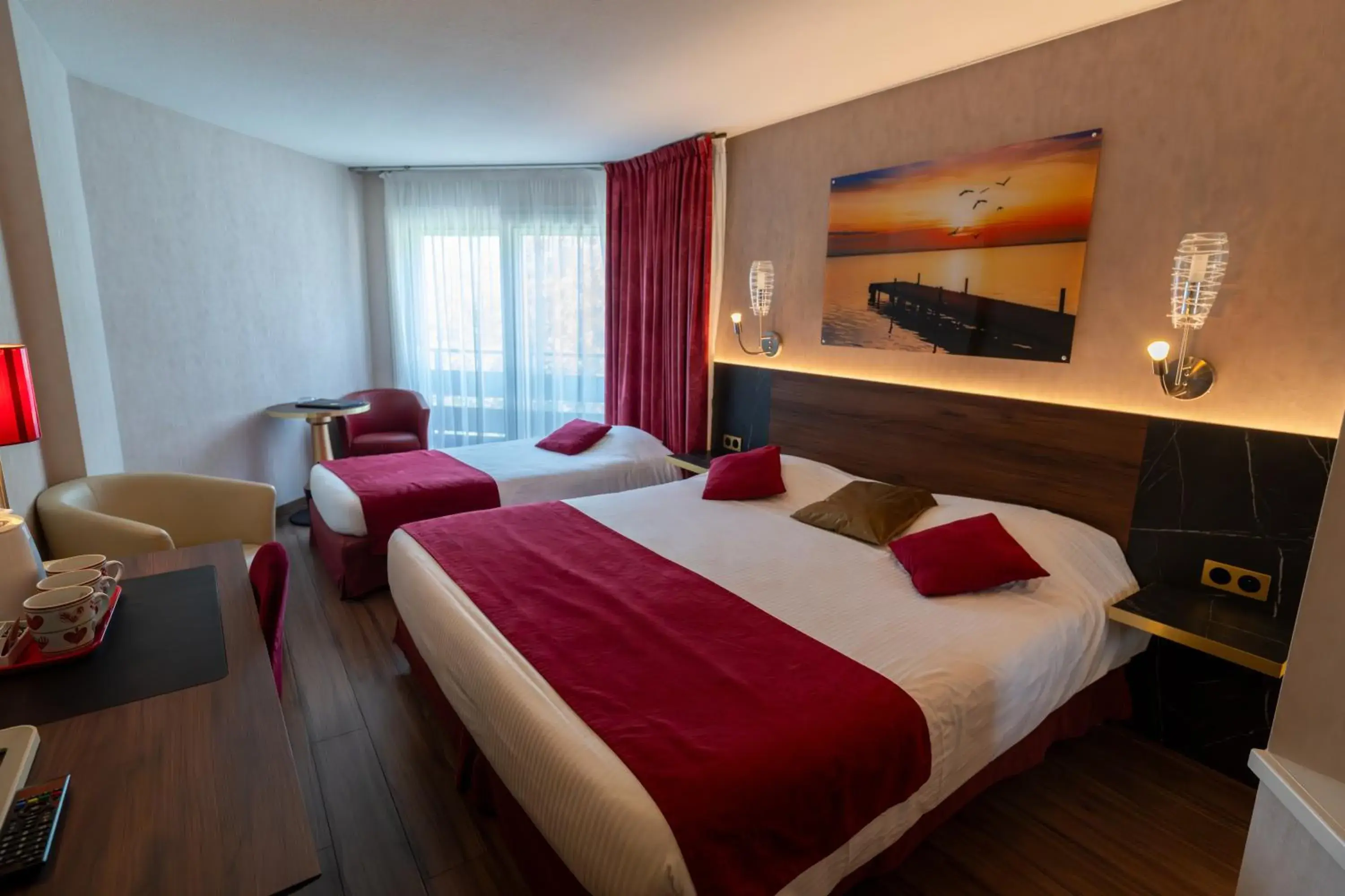 Bed in Logis Hotel Arc En Ciel Bed in Logis Hotel Arc En Ciel