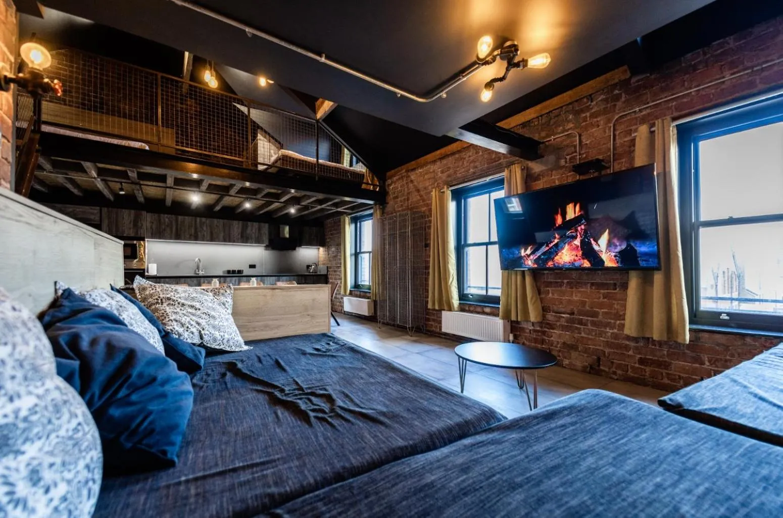 Living room in The Loft Sasco Apartments