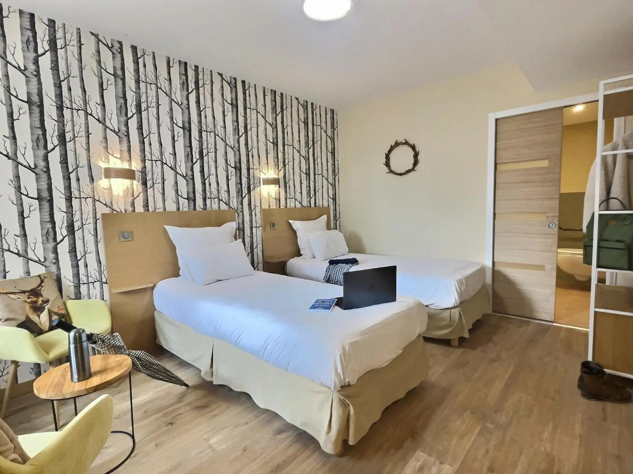Twin Room in Logis Hôtel du Cygne