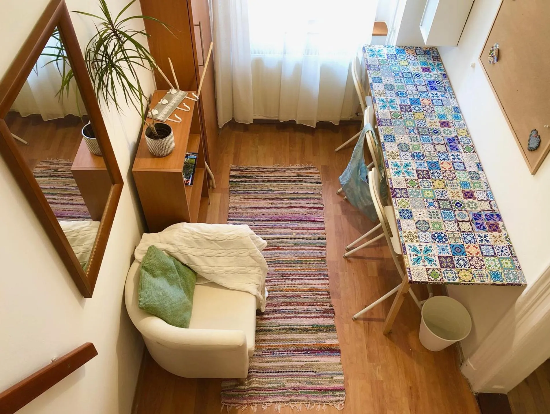 Seating area in Zen Hostel by Central Market