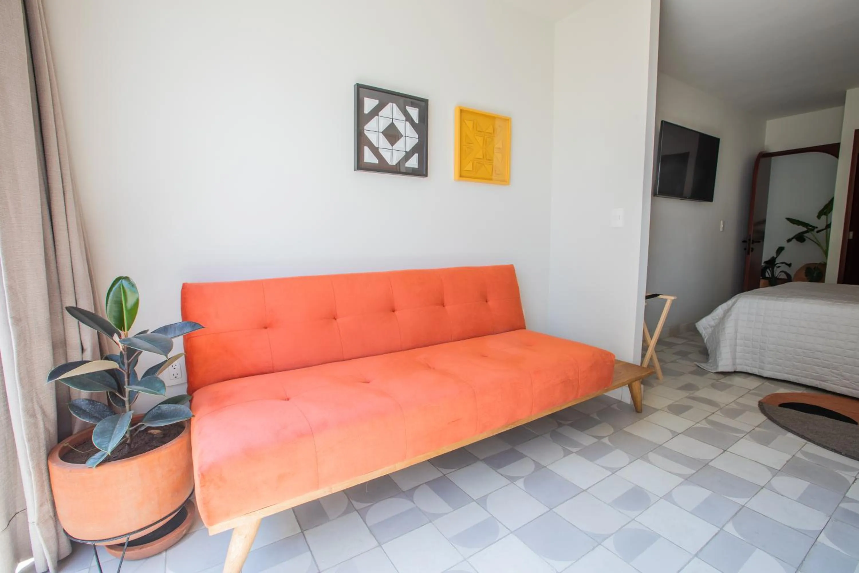 Bed in Casa Ixaya by Barrio México