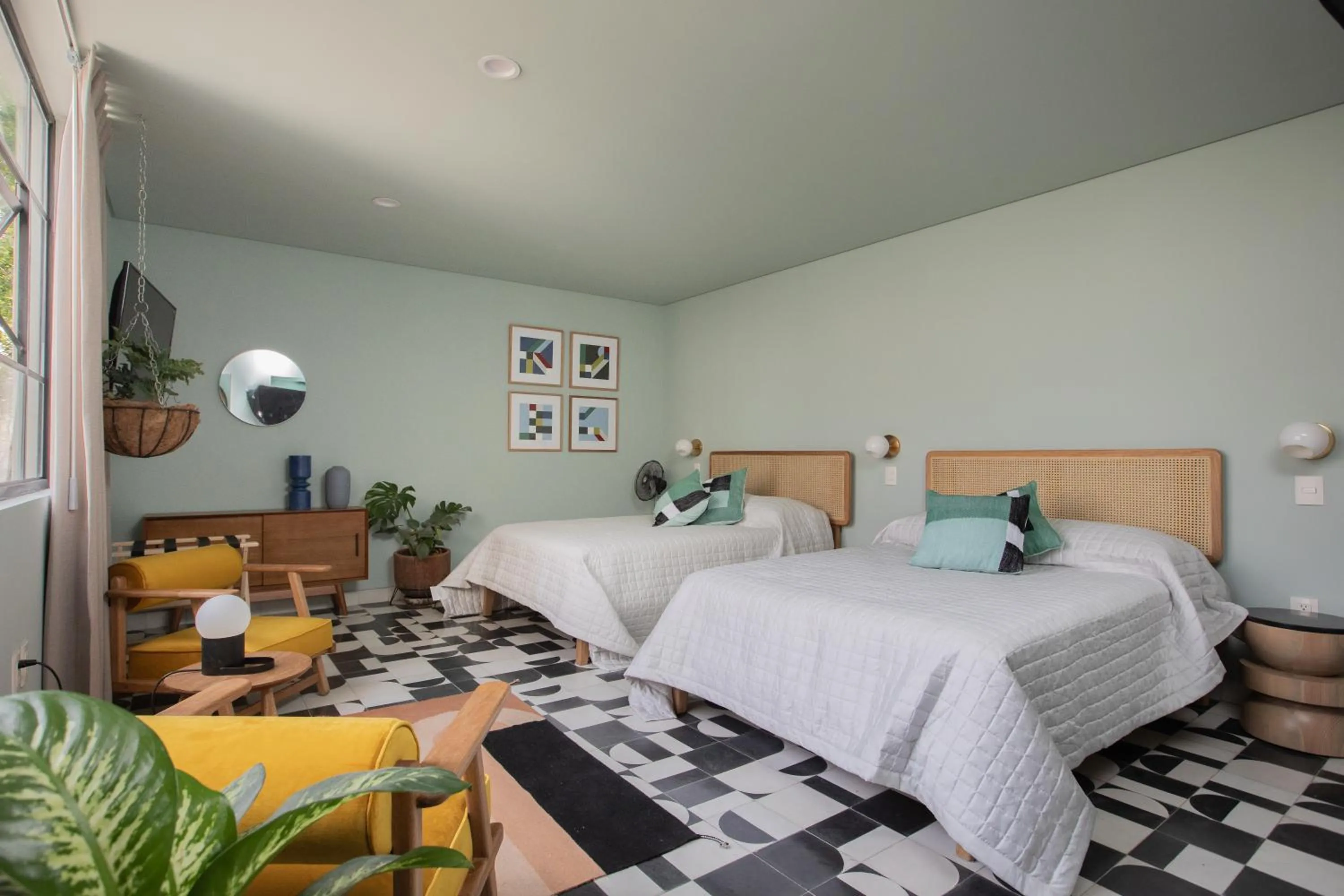 Bed in Casa Ixaya by Barrio México