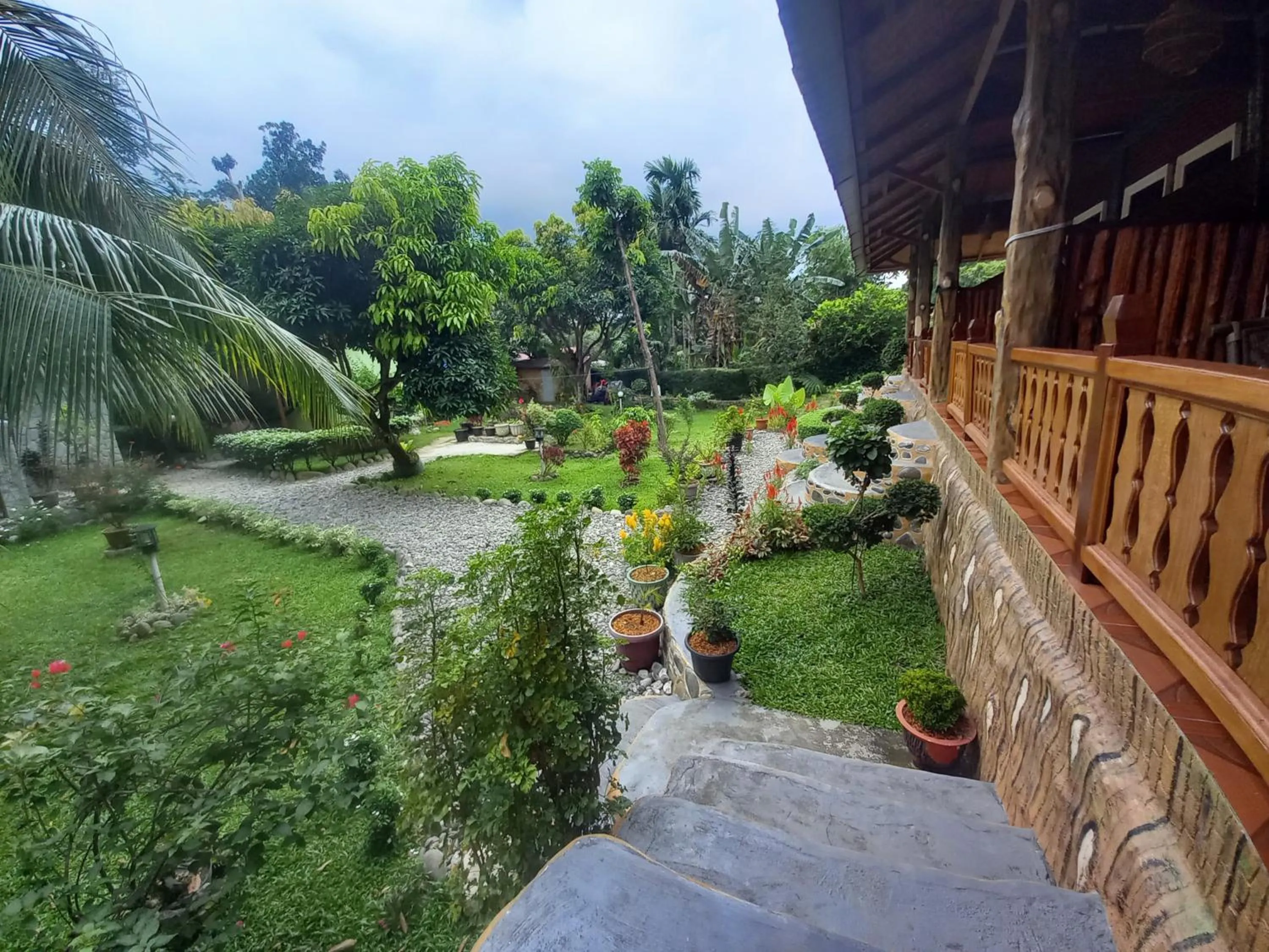 Garden view in Sahnan Guest House