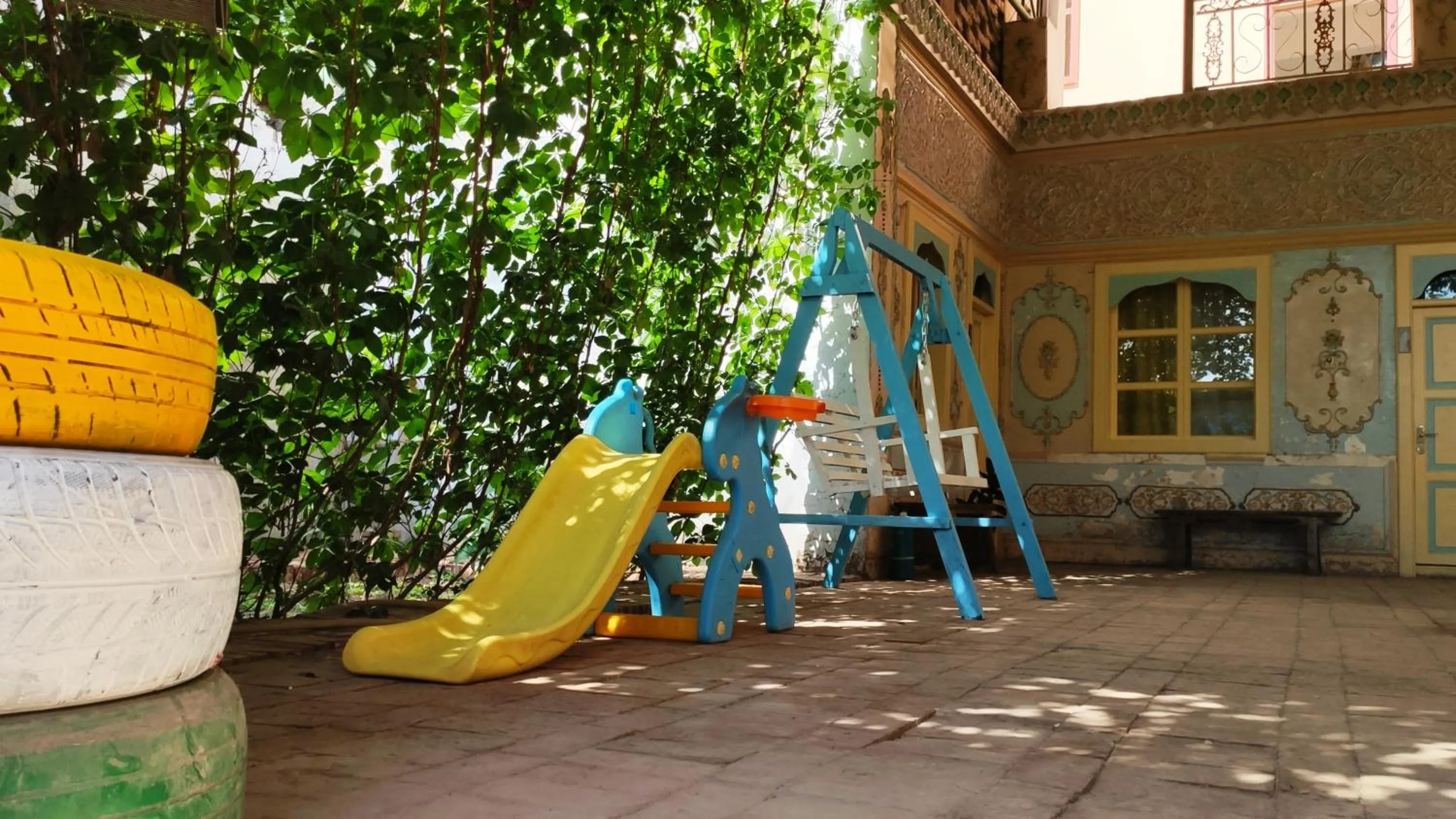 Children play ground in New Dap Hostel (in Grape Town)