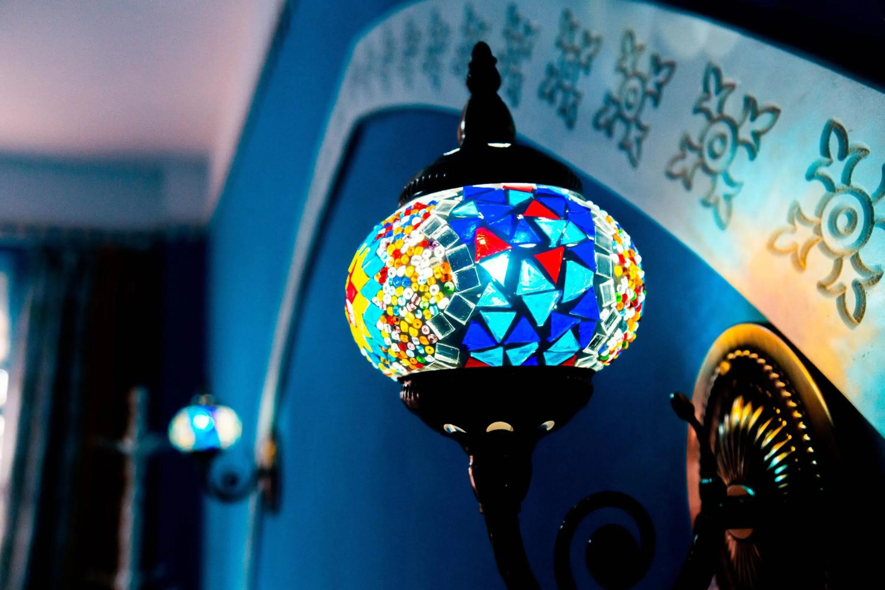 Decorative detail in New Dap Hostel (in Grape Town)