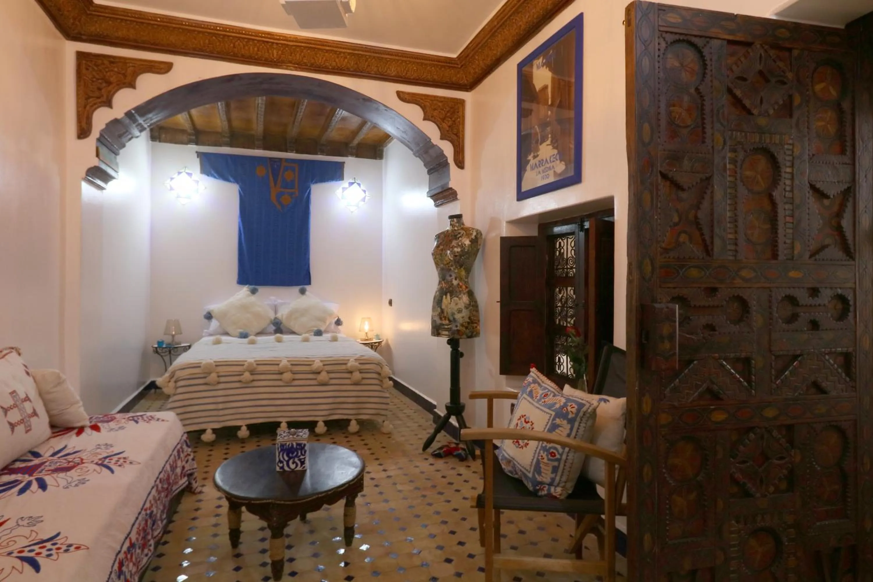 Bedroom, Bed in Riad Dada Mouss & Suites