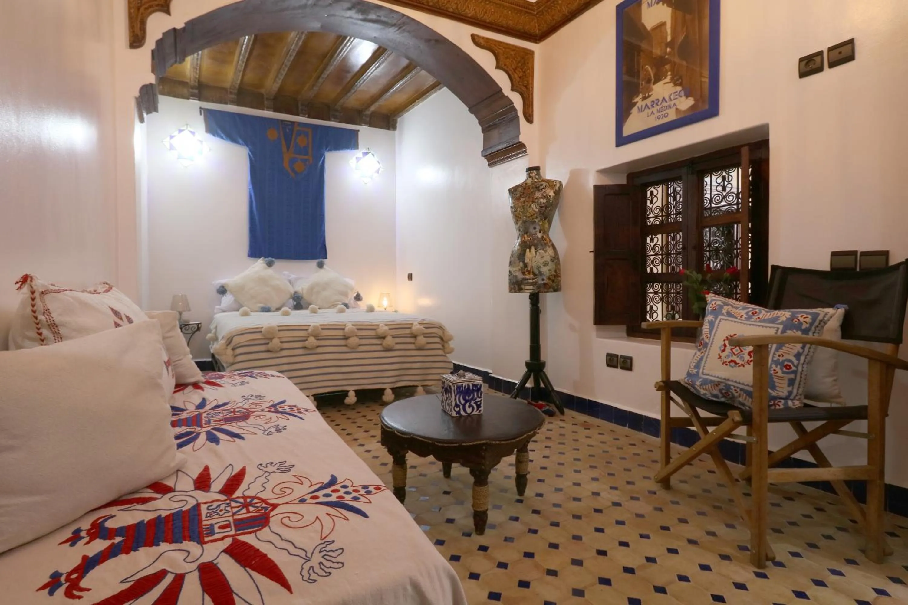 Bedroom, Bed in Riad Dada Mouss & Suites