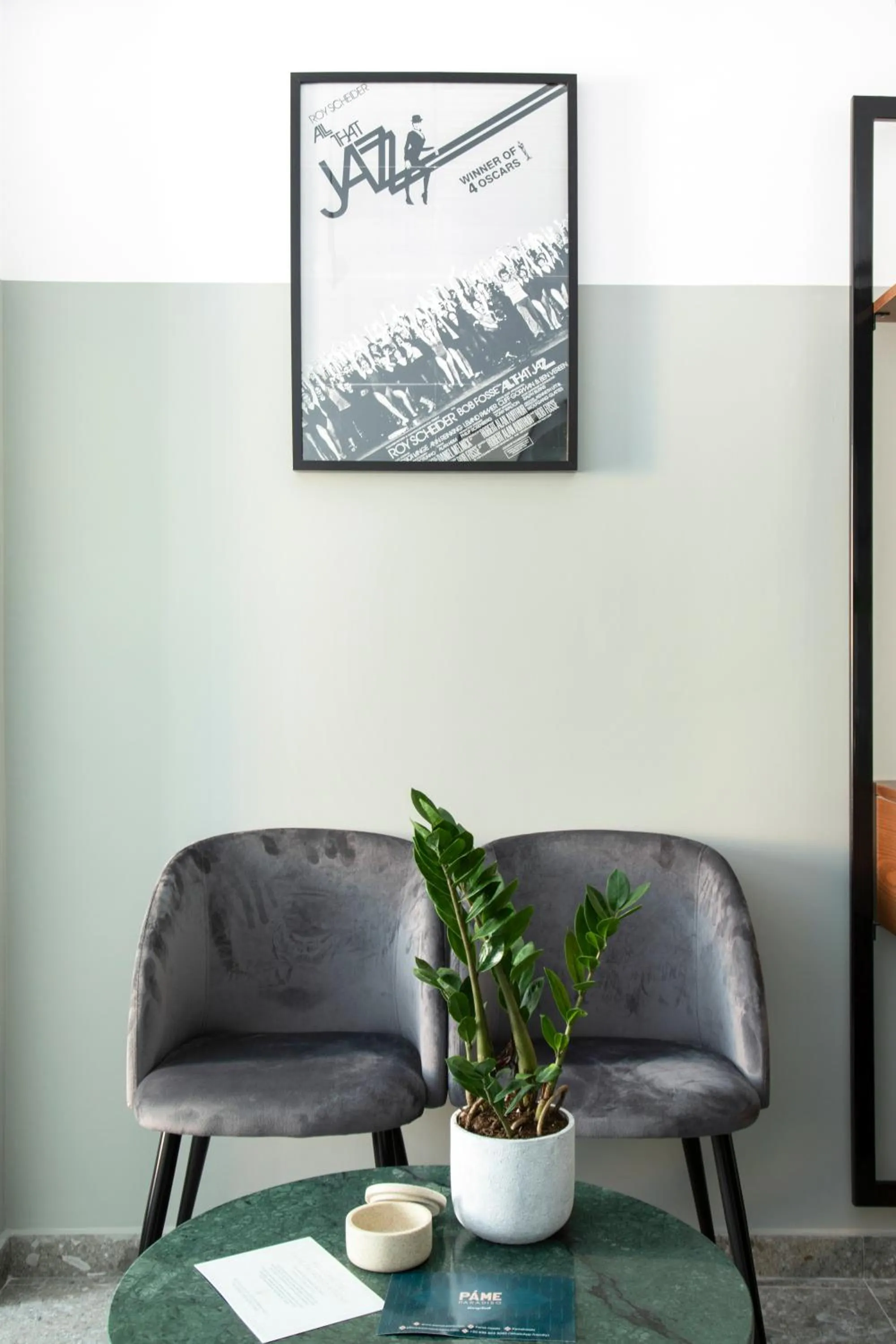 Seating area in PAME Paradiso